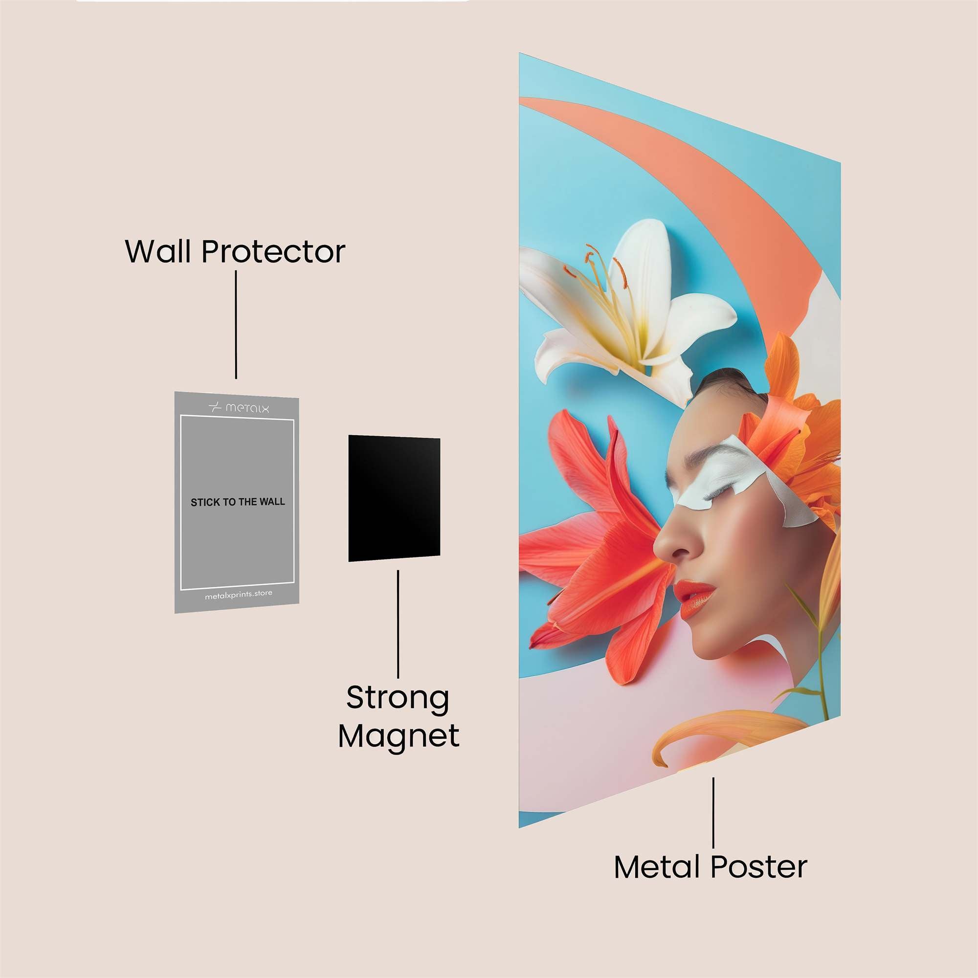 Floral Serenity Safe Wall Magnetic / M