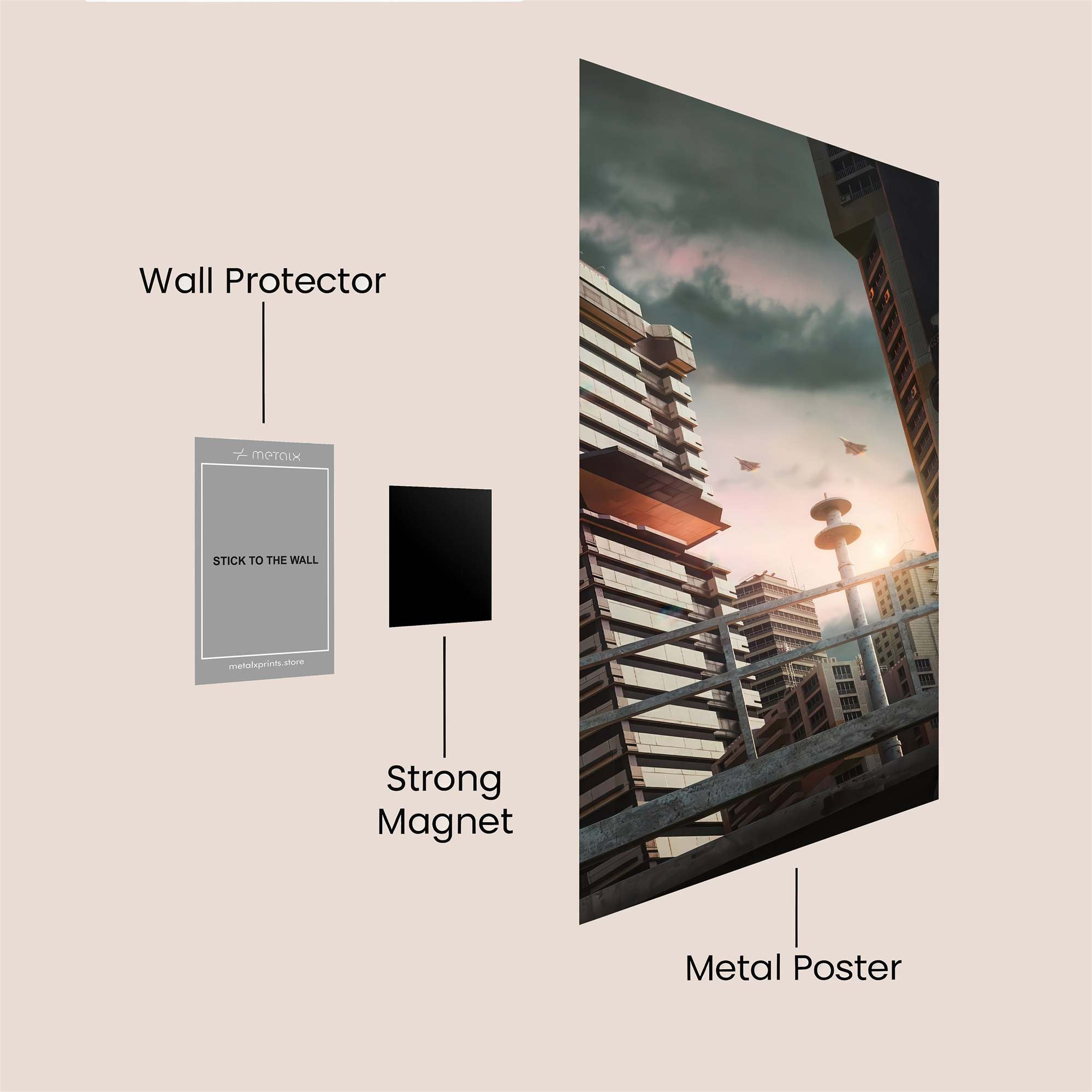 Cyberpunk Dawn Safe Wall Magnetic / M