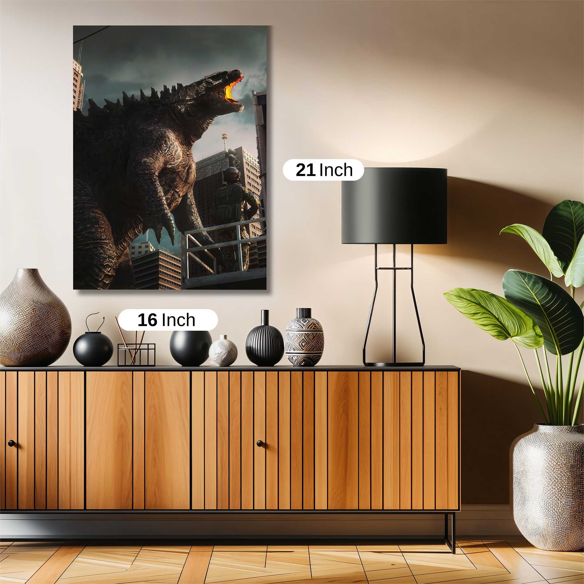 Godzilla Rampant Safe Wall Magnetic / M