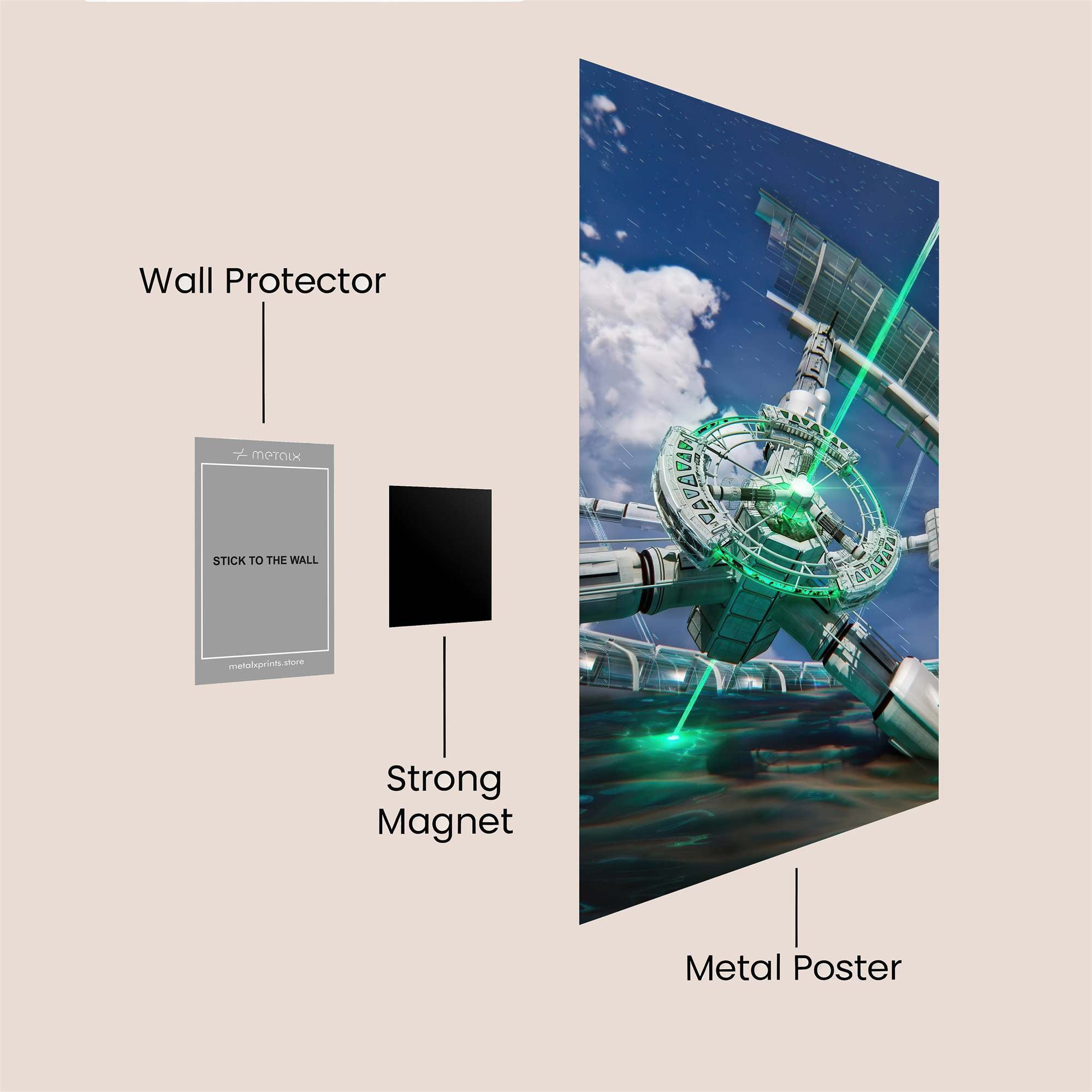 Space Pulse Safe Wall Magnetic / M