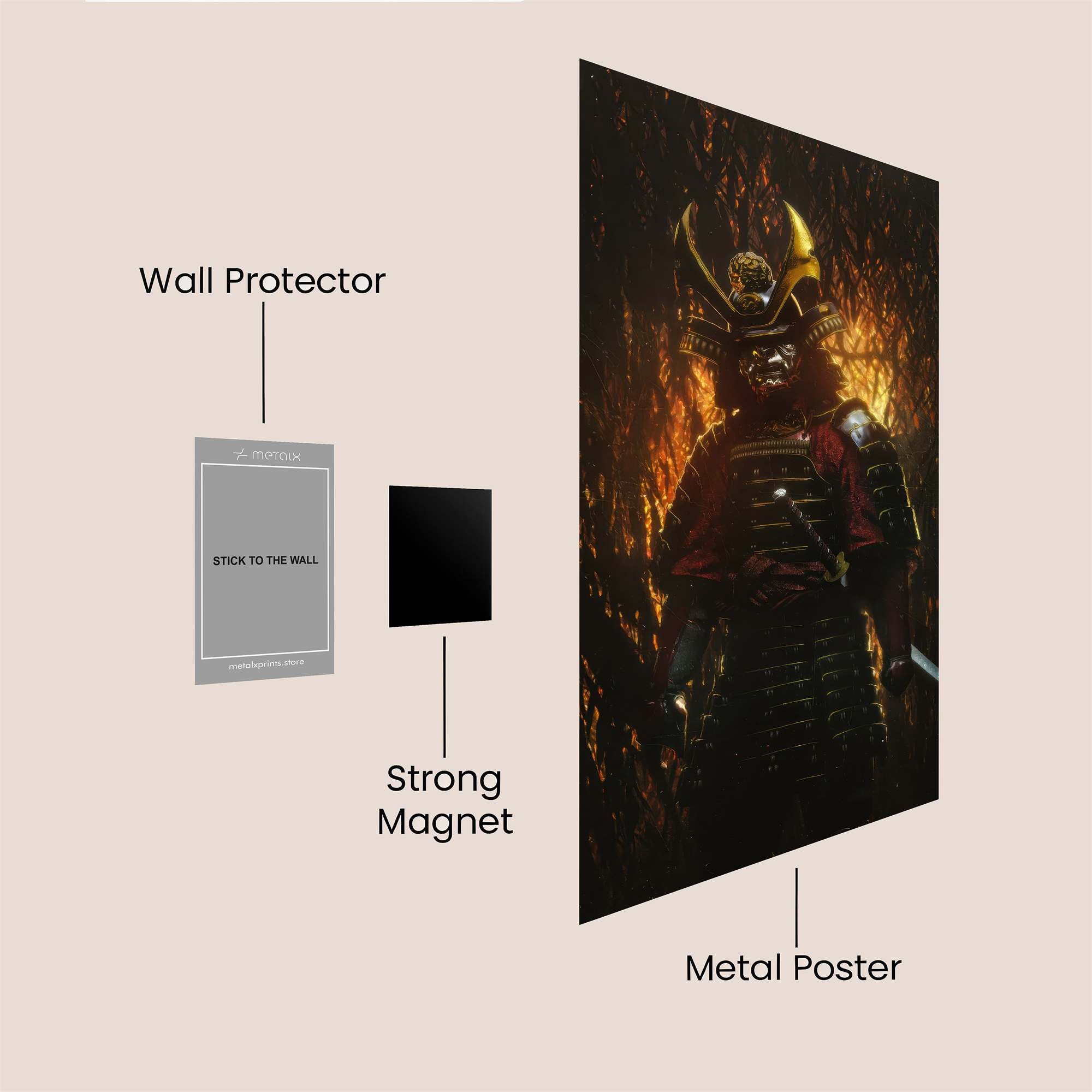 Samurai Blaze Safe Wall Magnetic / M