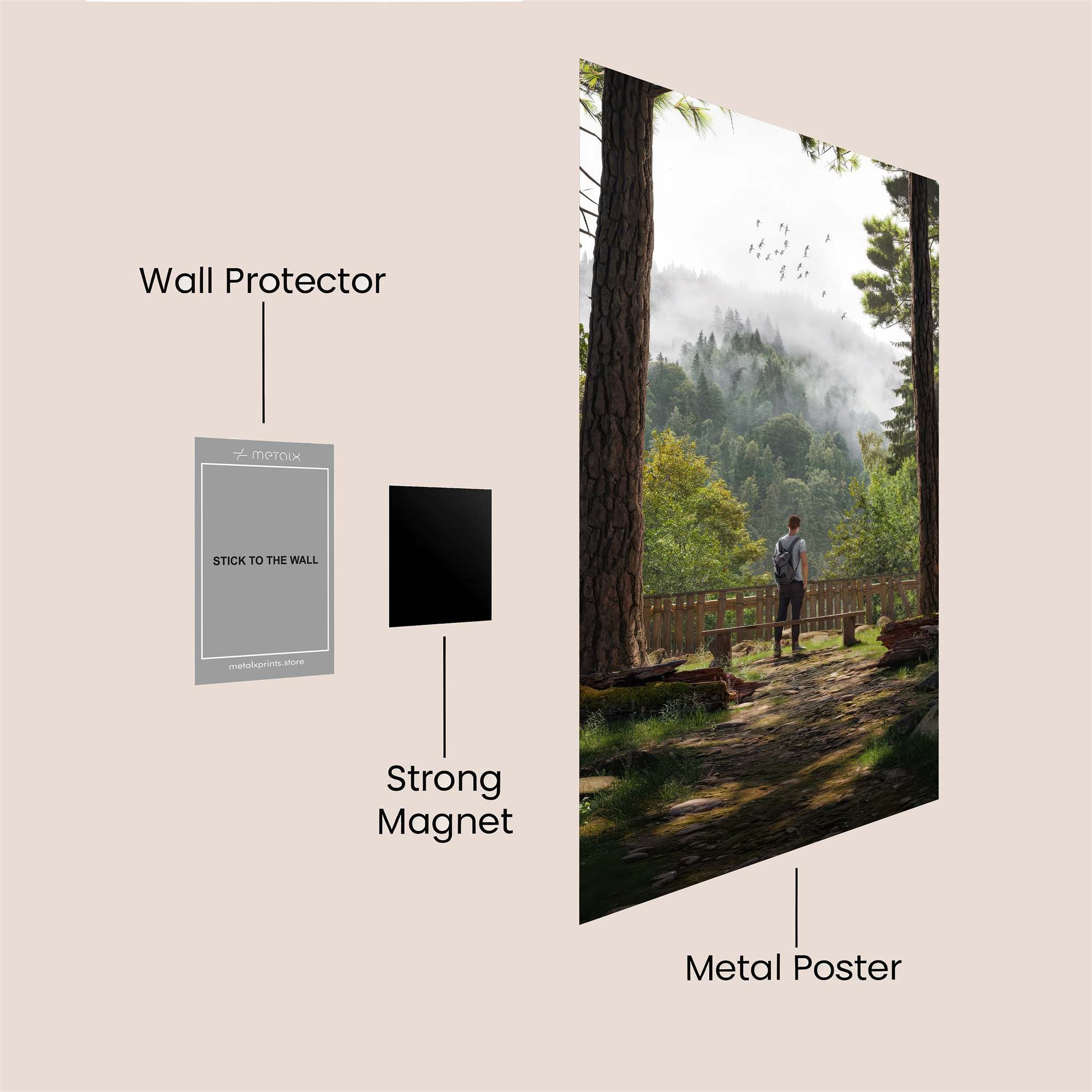 Forest Serenity Safe Wall Magnetic / M