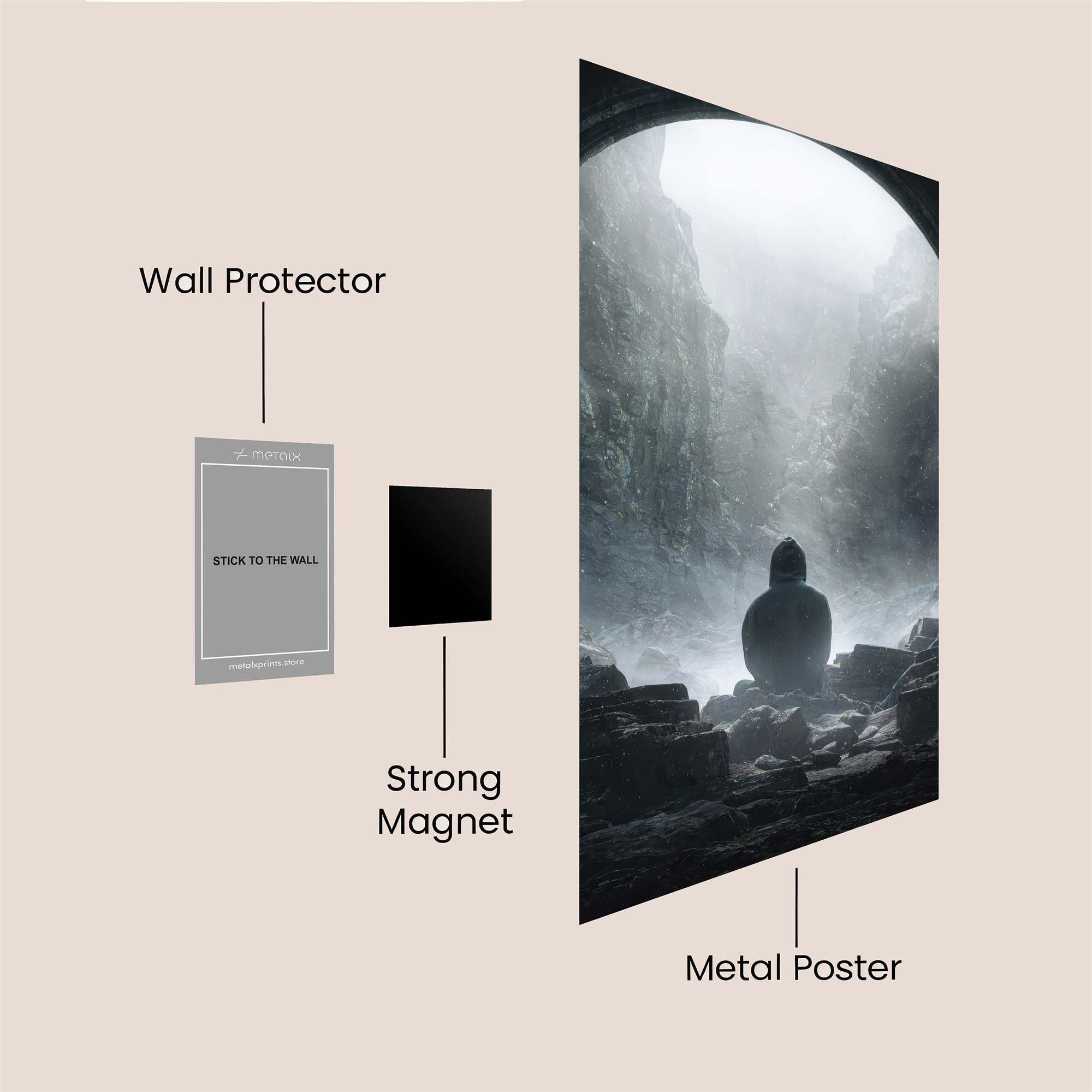 Meditative Solitude Safe Wall Magnetic / M