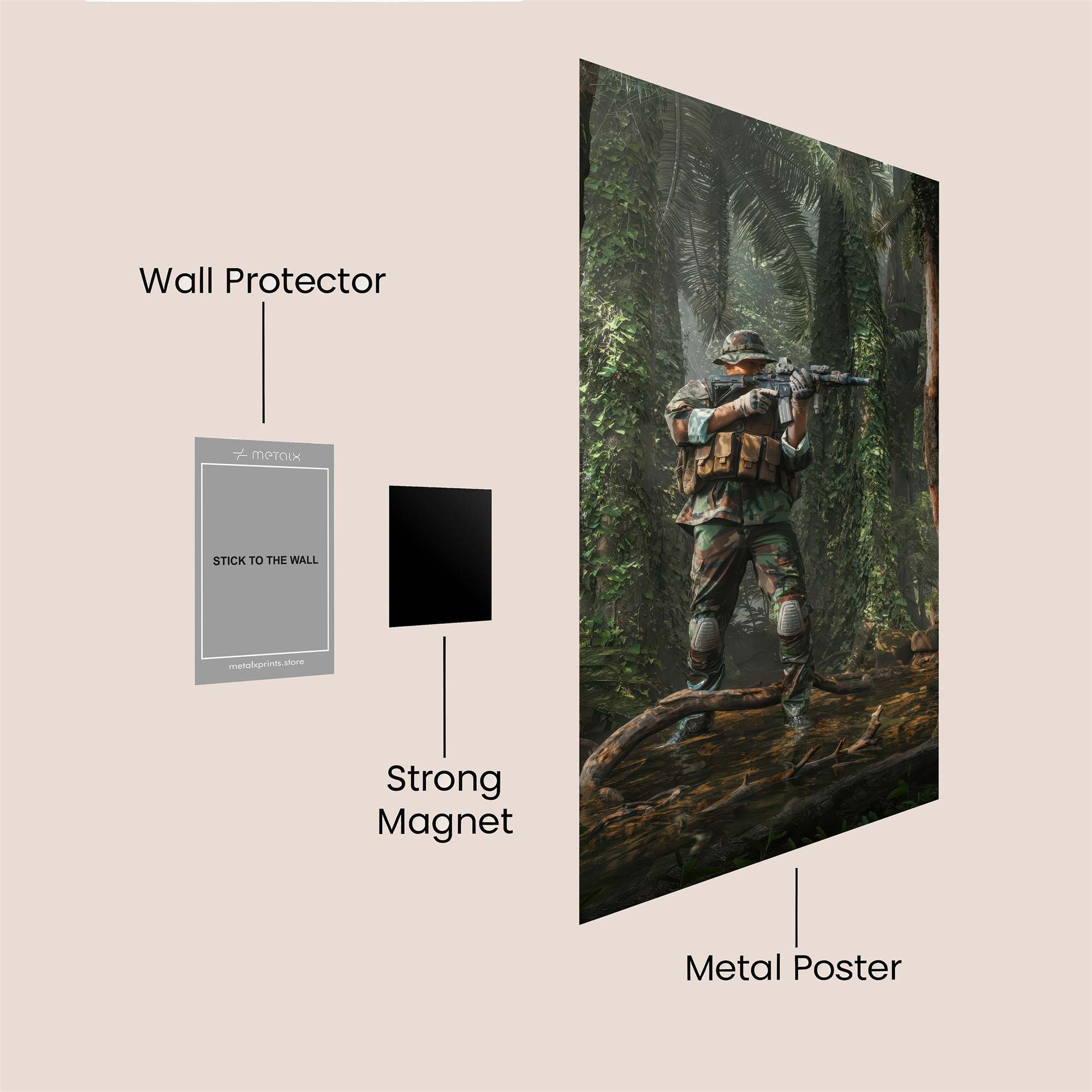 Jungle Stealth Safe Wall Magnetic / M