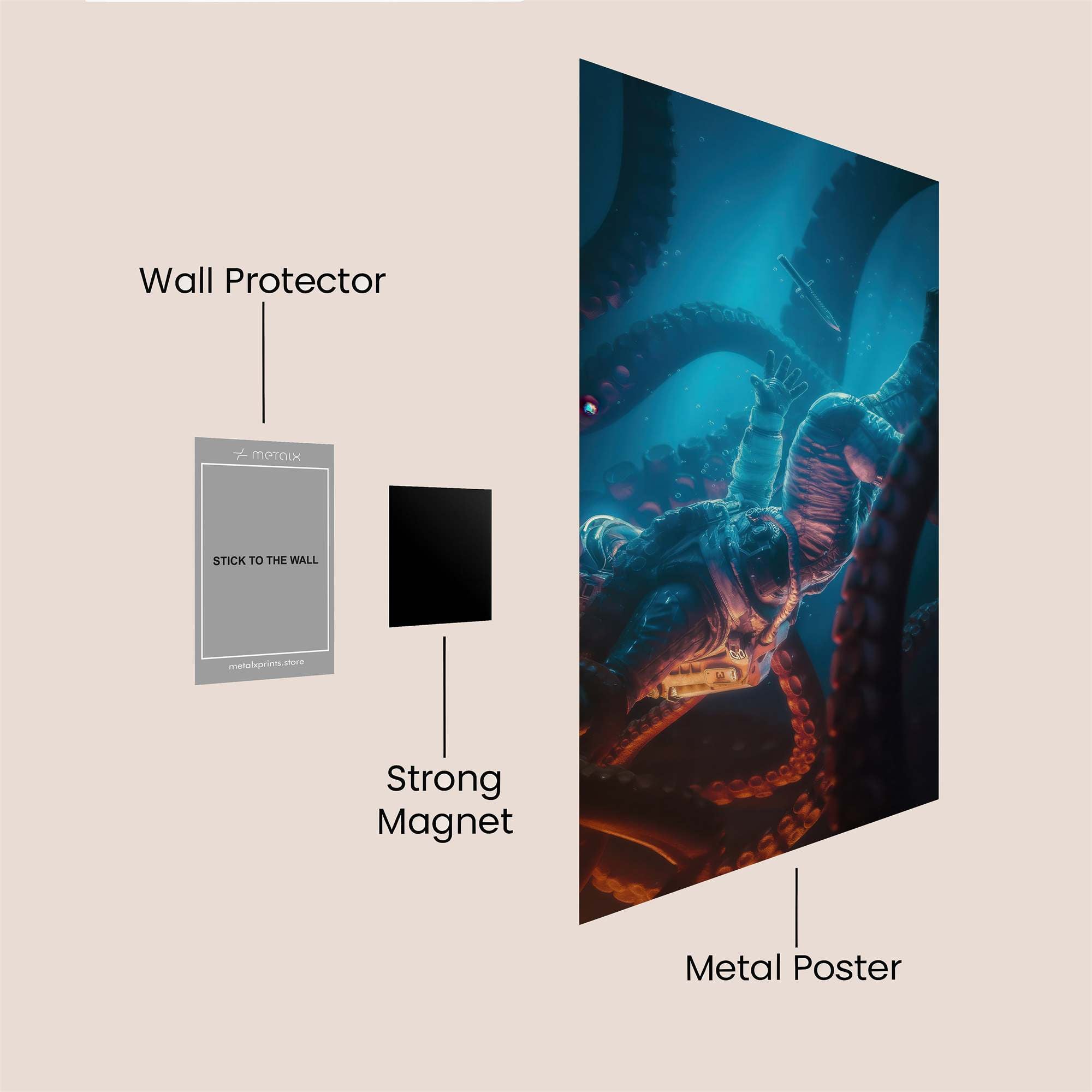 Kraken's Grasp Safe Wall Magnetic / M