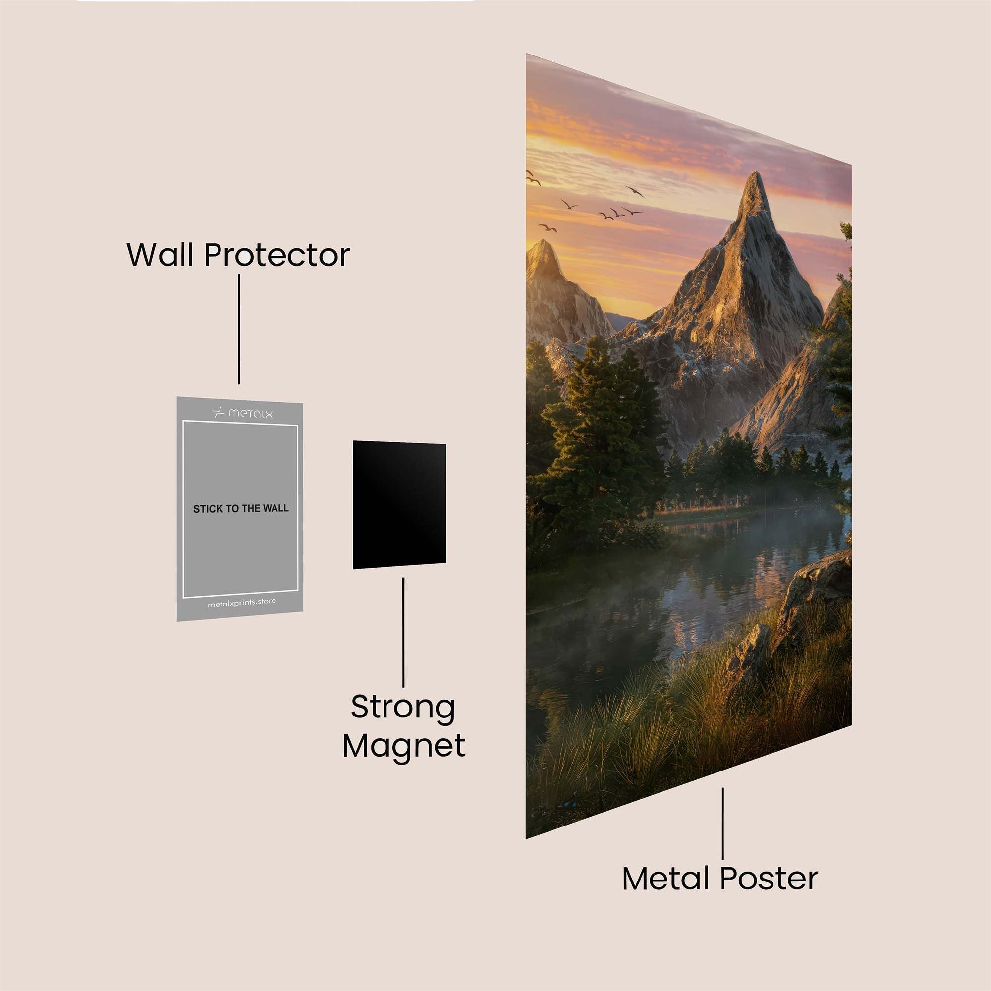 Mountain Serenity Safe Wall Magnetic / M