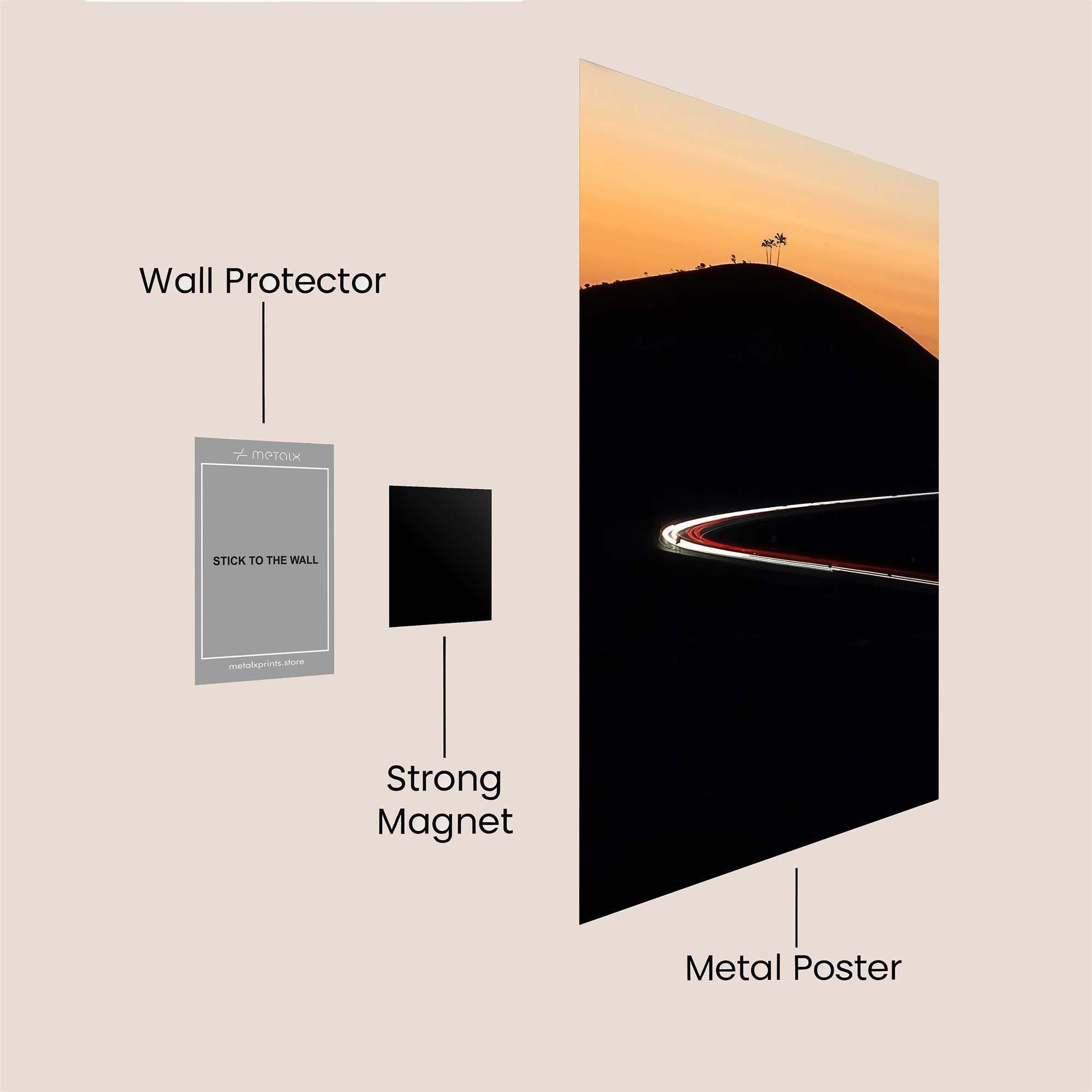 Sunset Serenity Safe Wall Magnetic / M