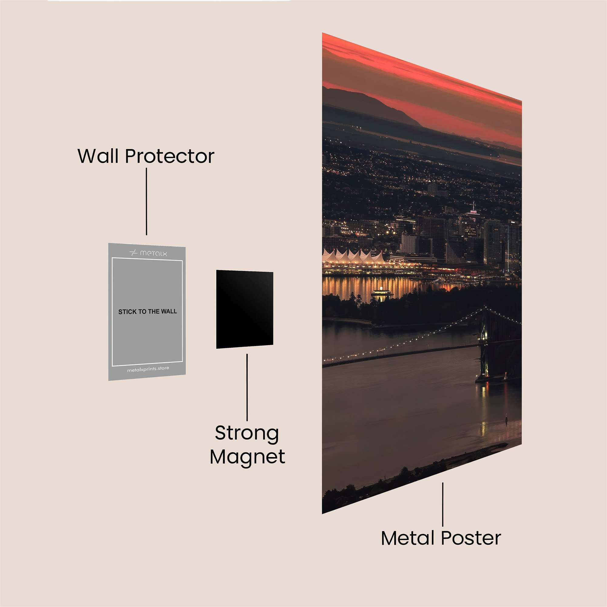 Vancouver Twilight Safe Wall Magnetic / M