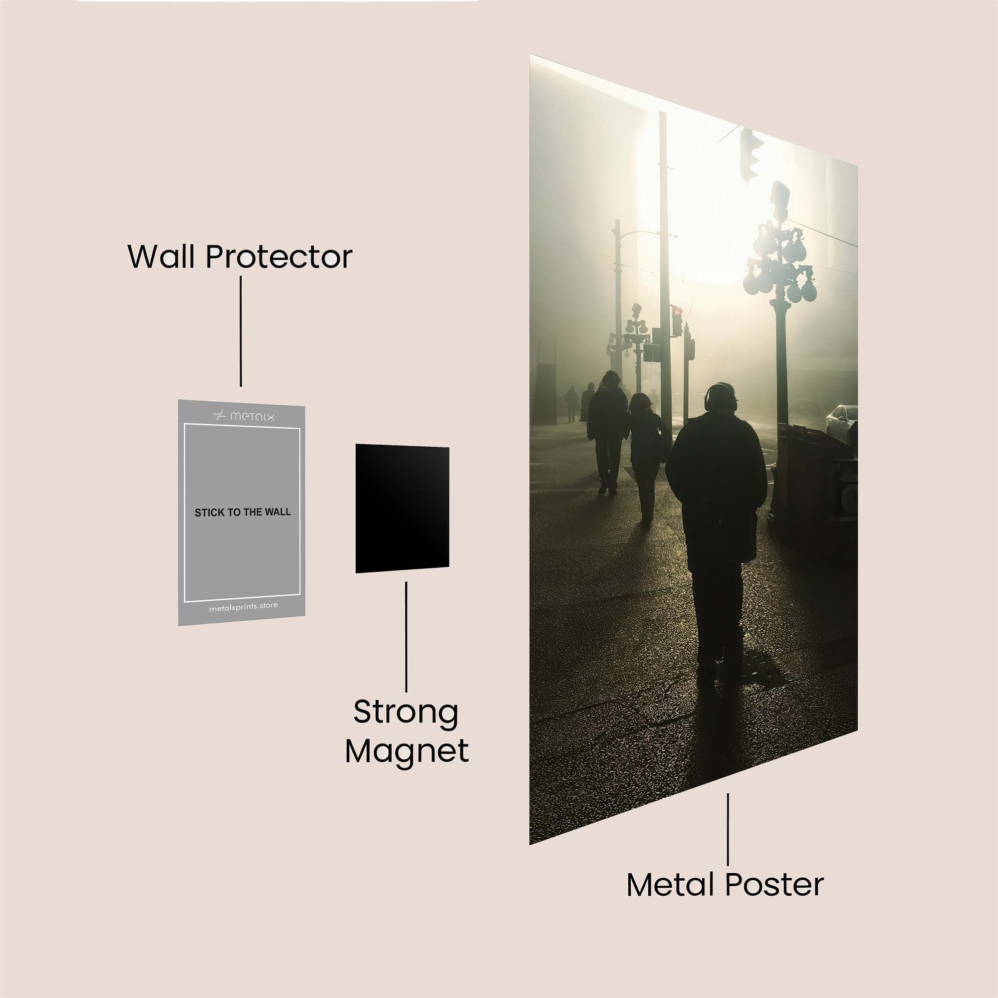 Foggy Solitude Safe Wall Magnetic / M