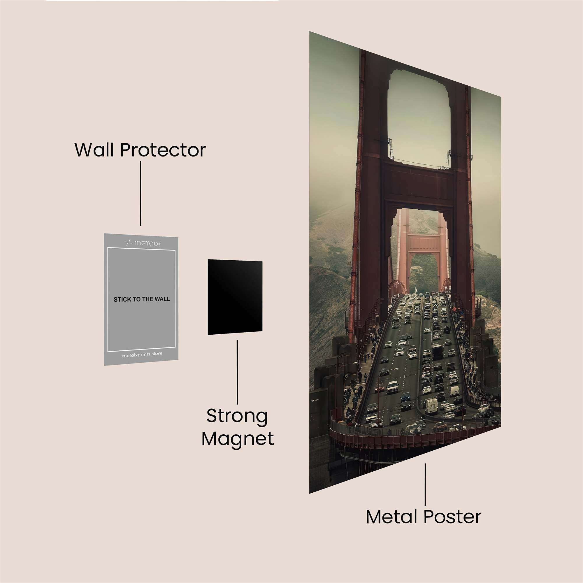 GoldenGate Gloomy Safe Wall Magnetic / M