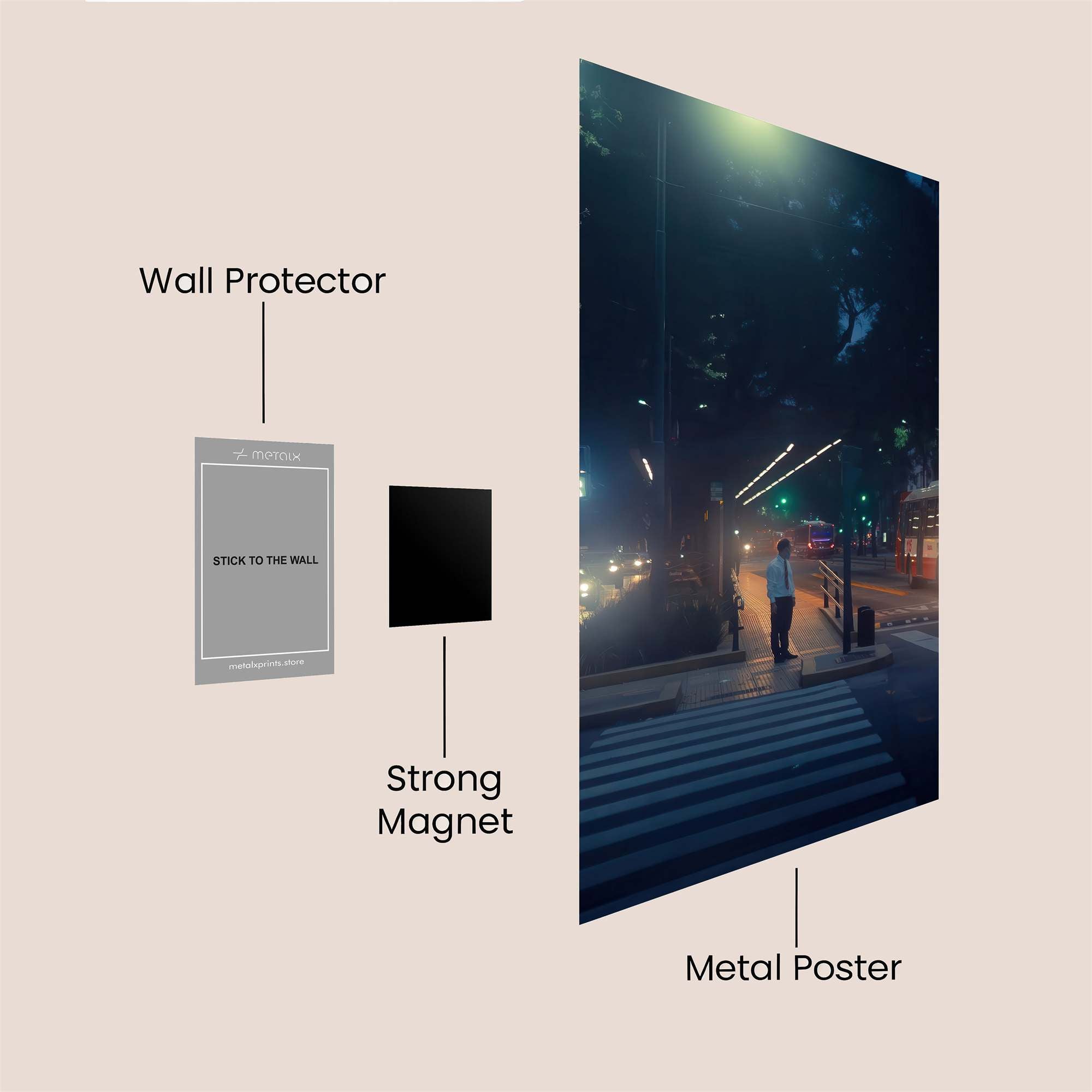 Night Crossing Safe Wall Magnetic / M
