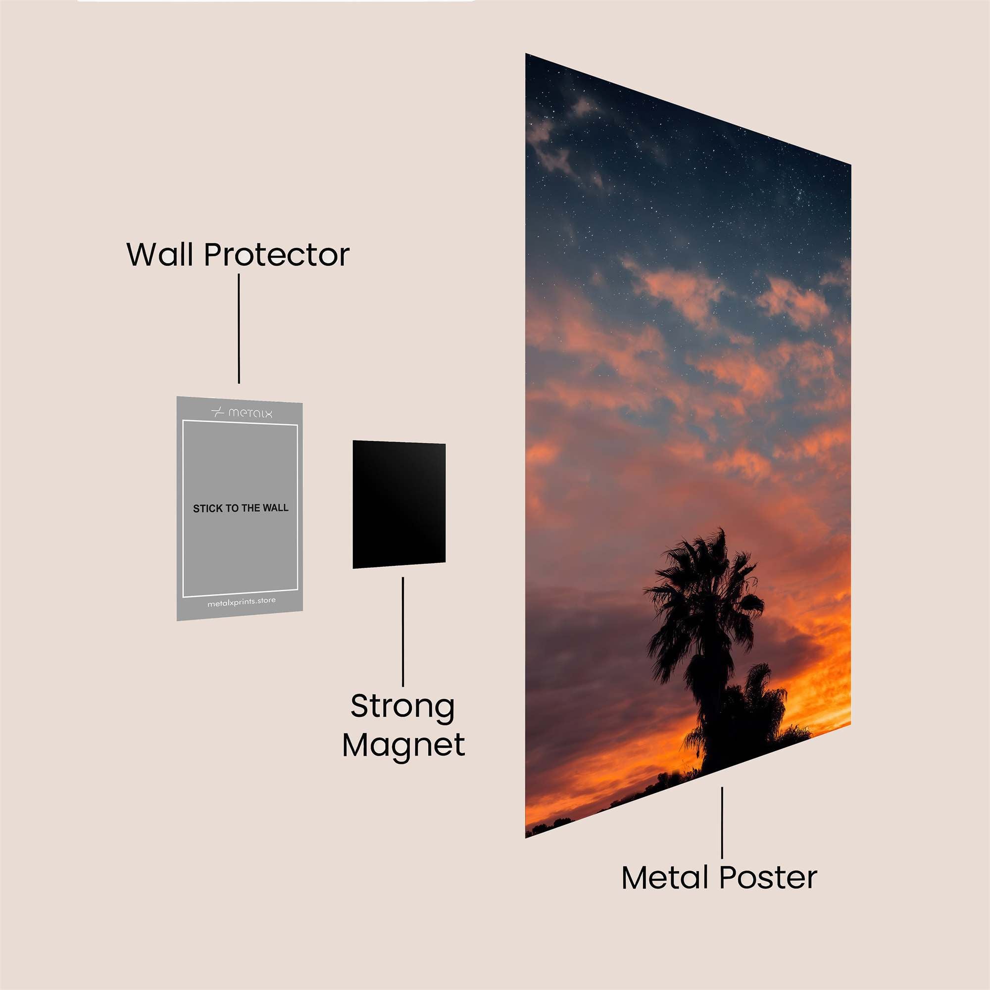 Palm Serenity Safe Wall Magnetic / M