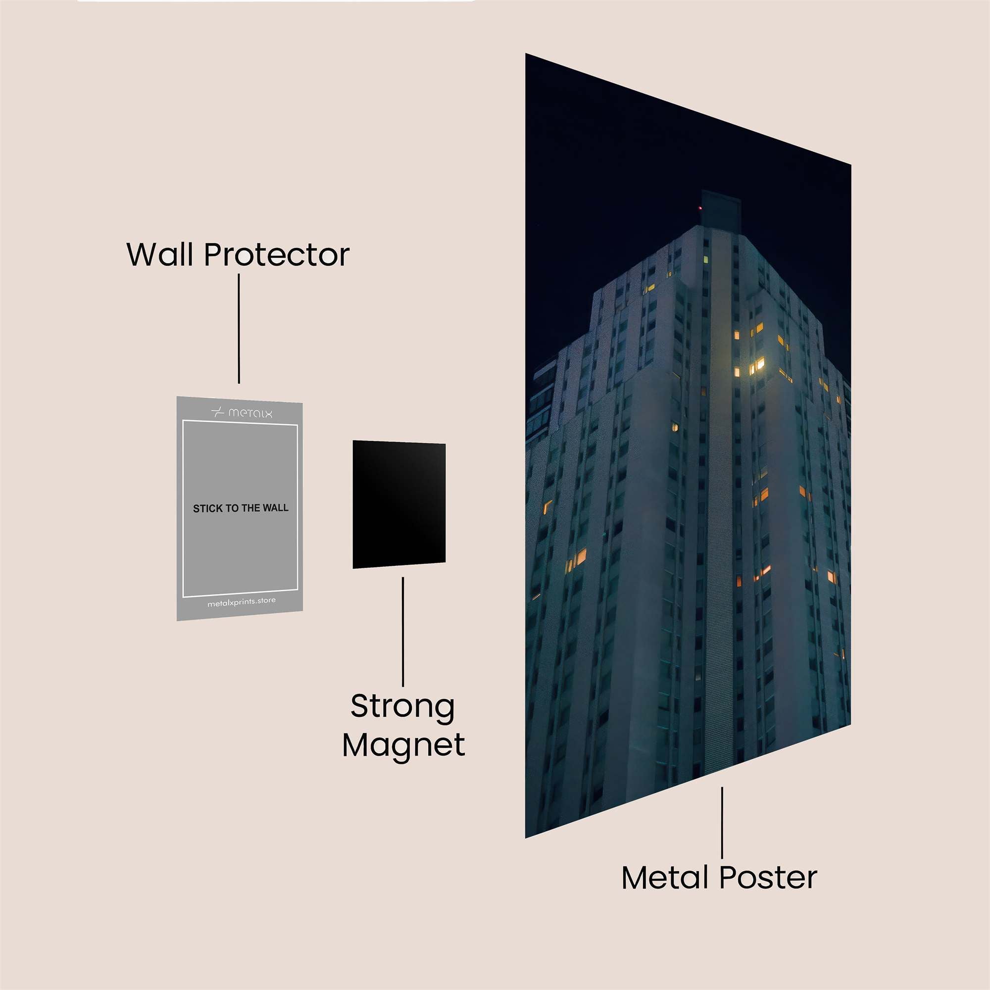 Skyscraper Serenity Safe Wall Magnetic / M