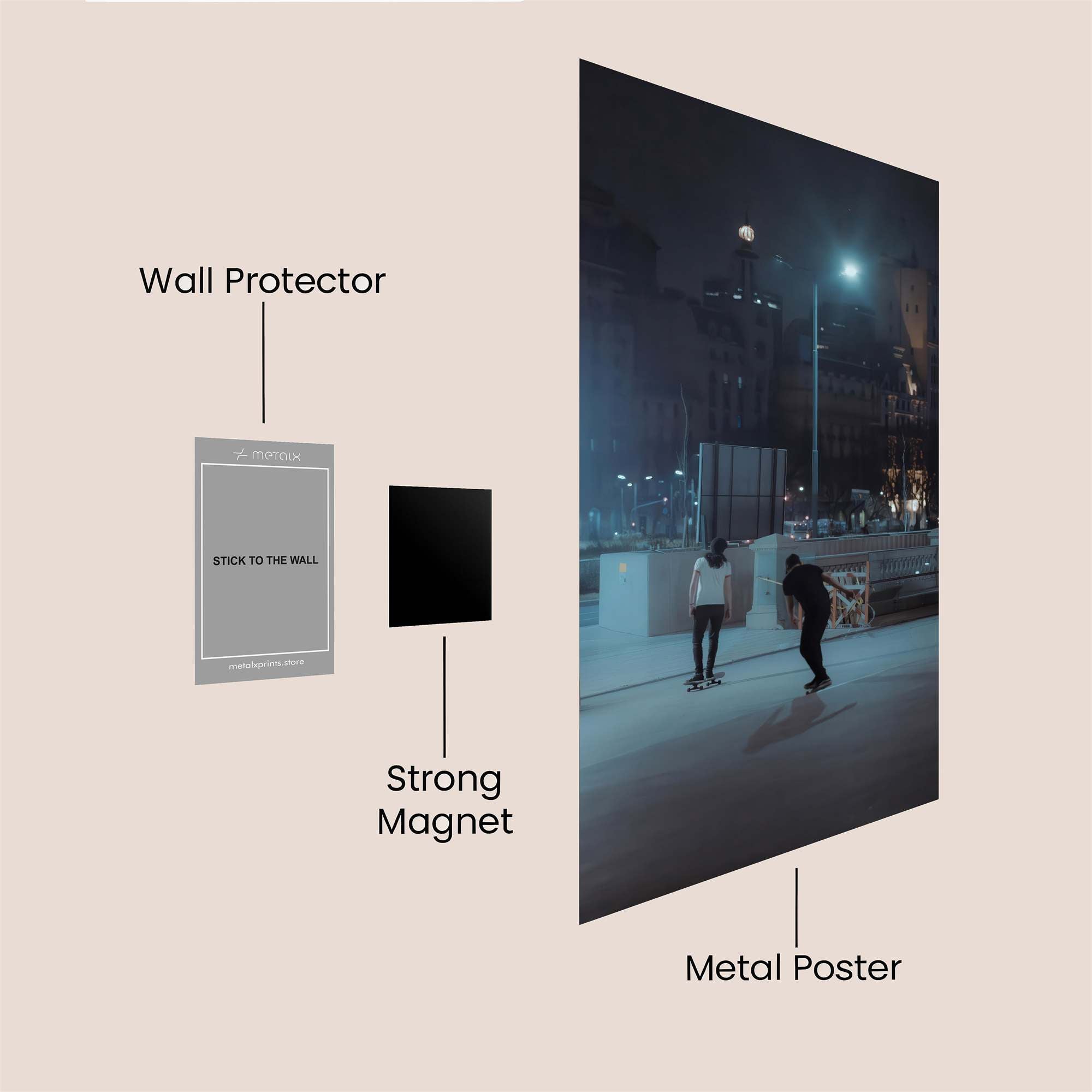 Night Skaters Safe Wall Magnetic / M