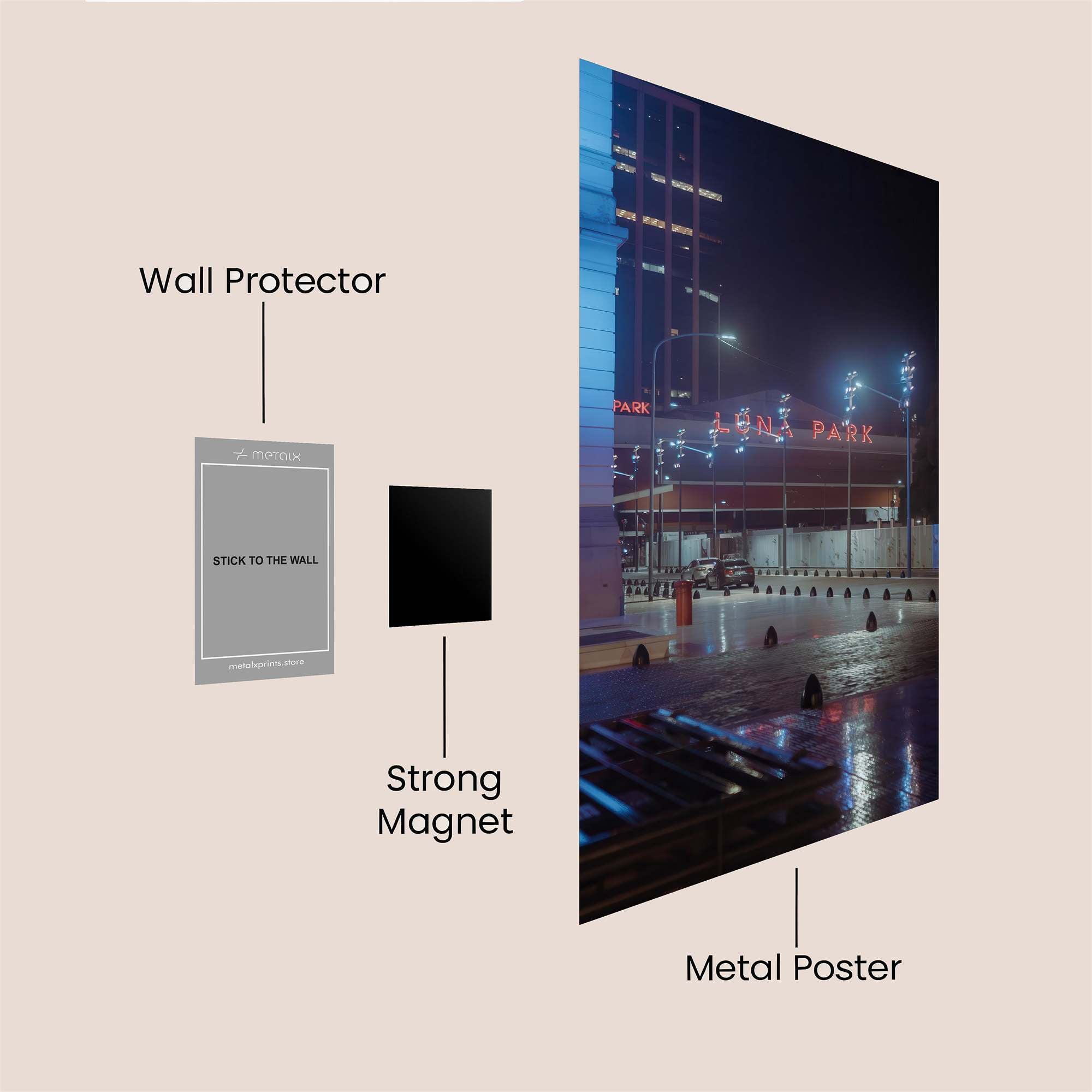 LunaPark Nocturnal Safe Wall Magnetic / M