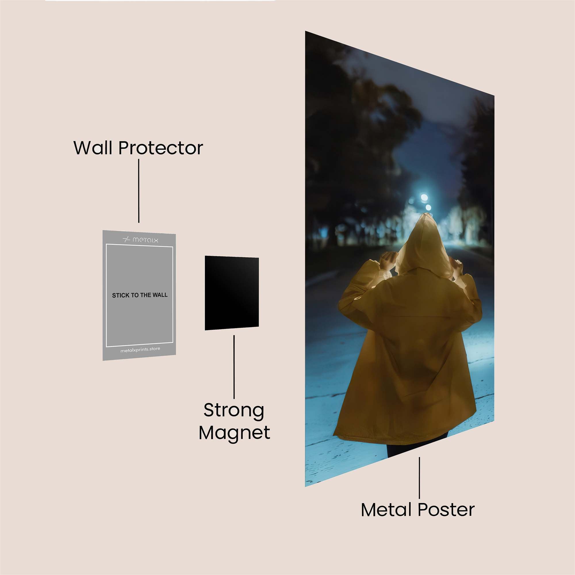 Neon Reflection Safe Wall Magnetic / M