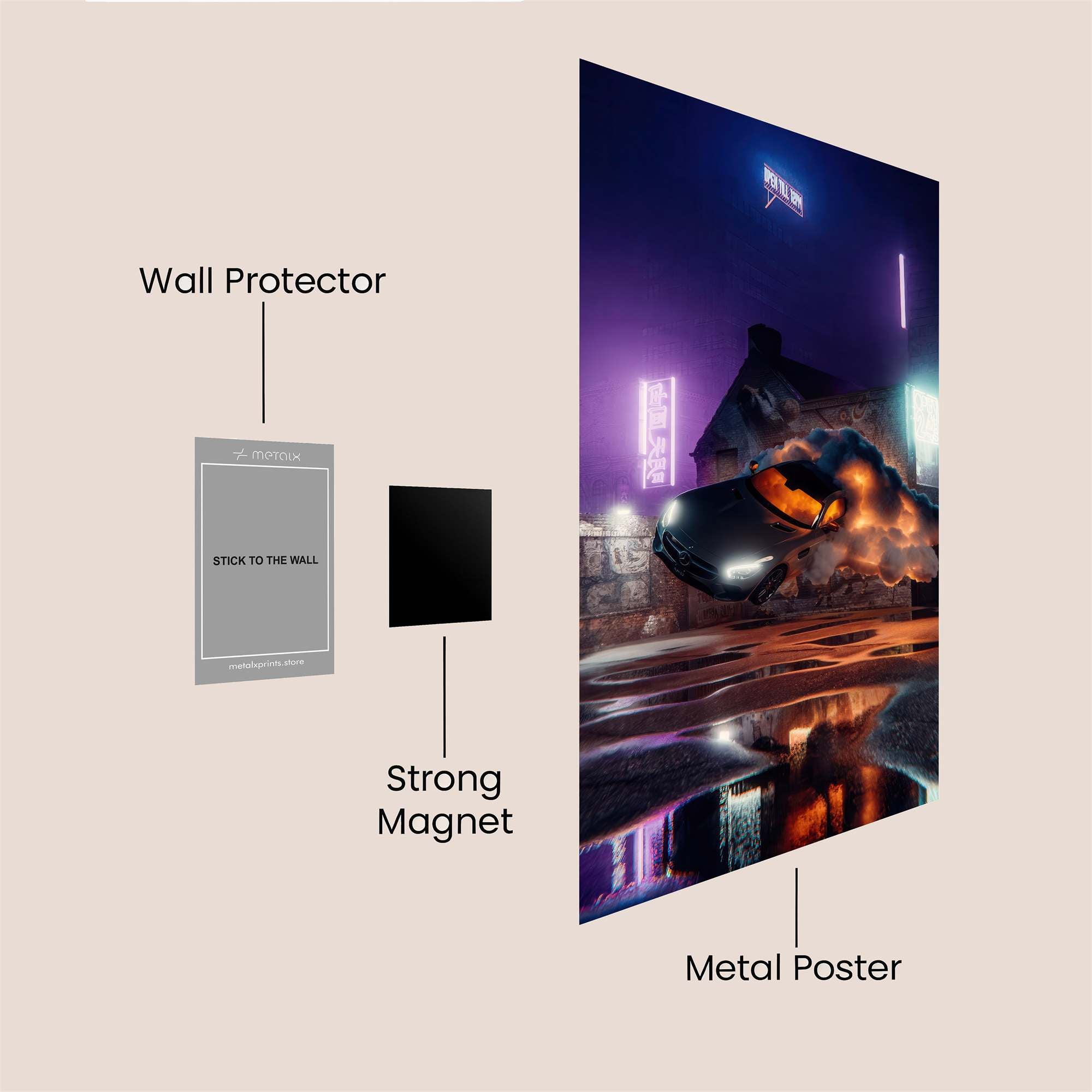 Car Eruption Safe Wall Magnetic / M