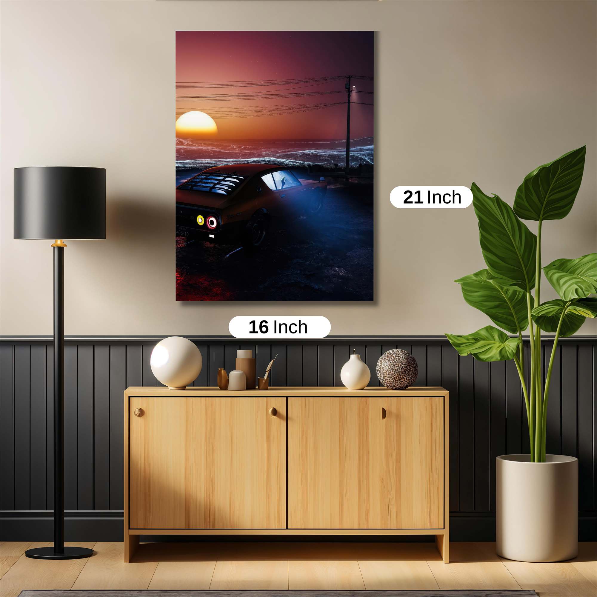 Sunset Solitude Safe Wall Magnetic / M