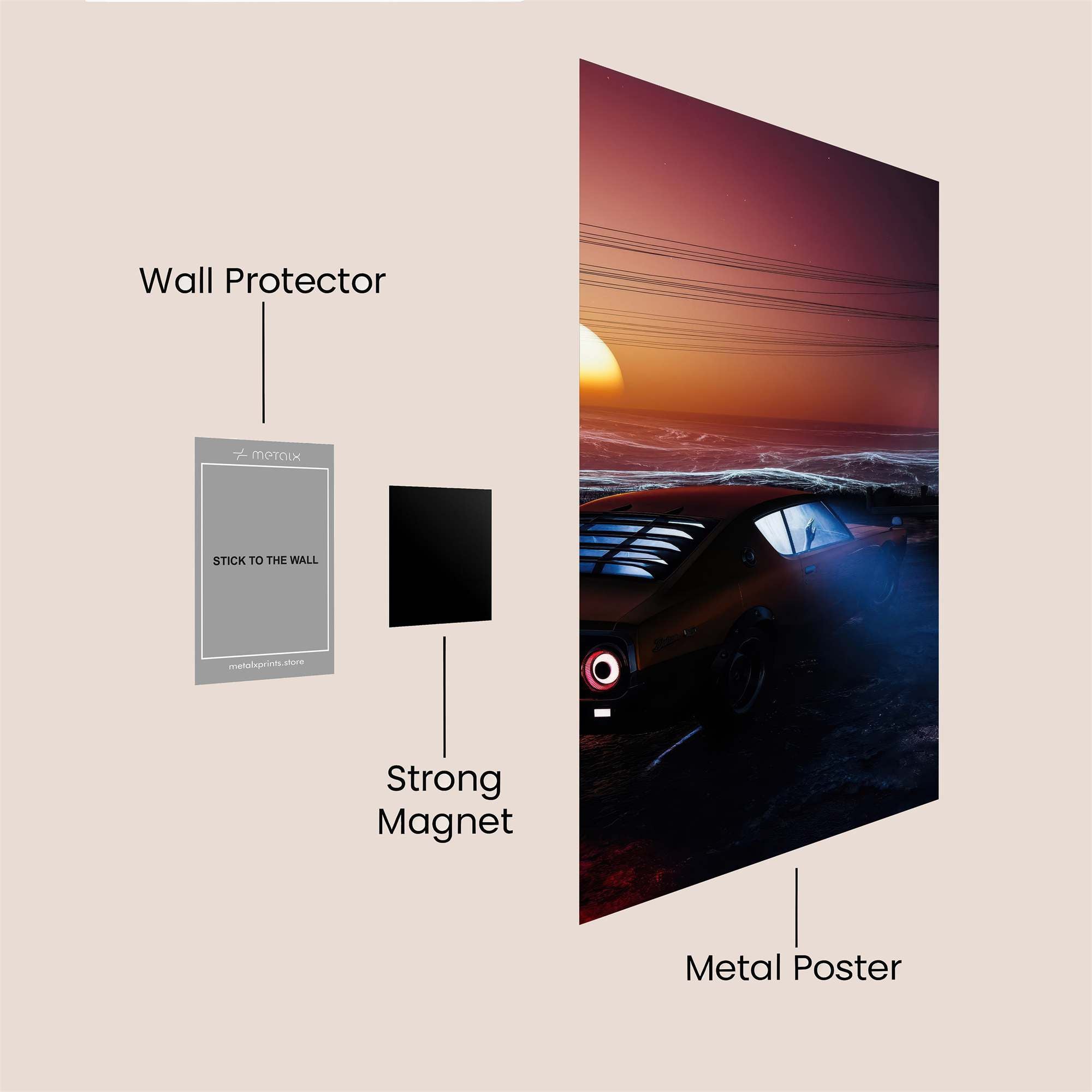 Sunset Solitude Safe Wall Magnetic / M