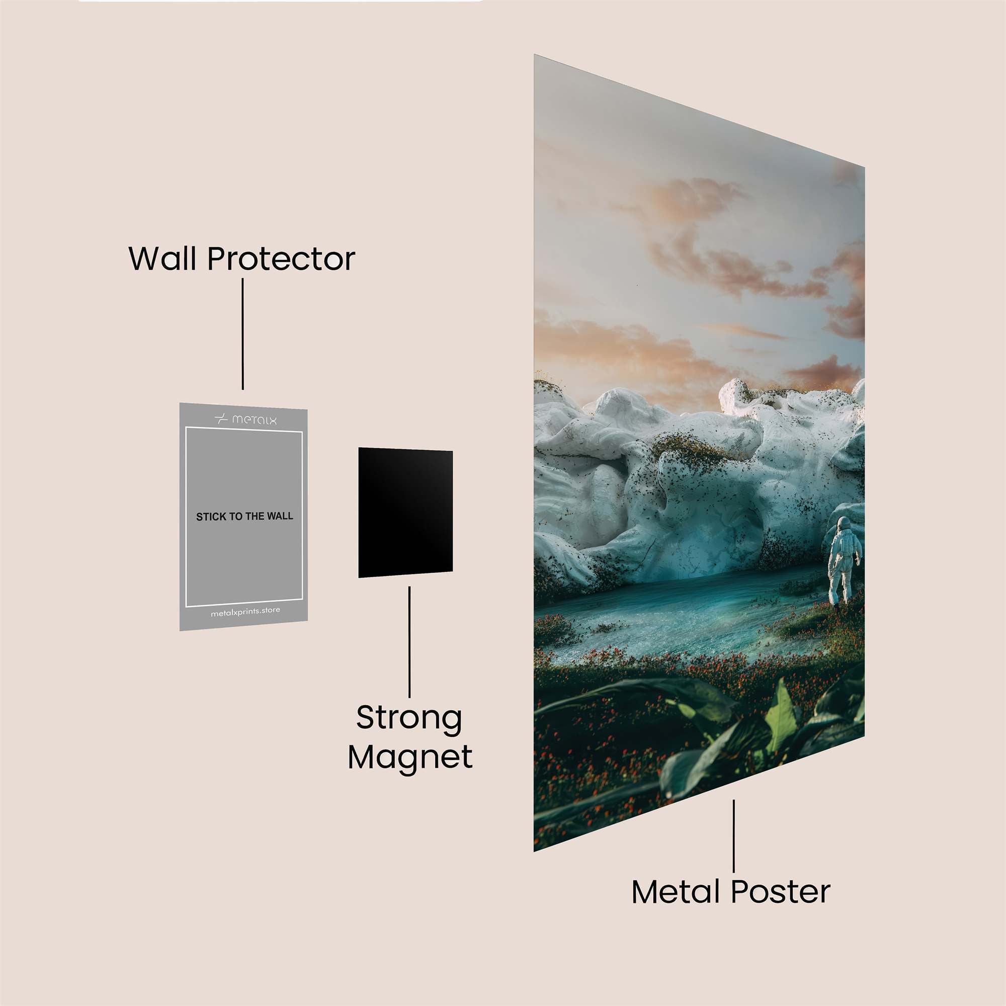 Statue Serene Safe Wall Magnetic / M