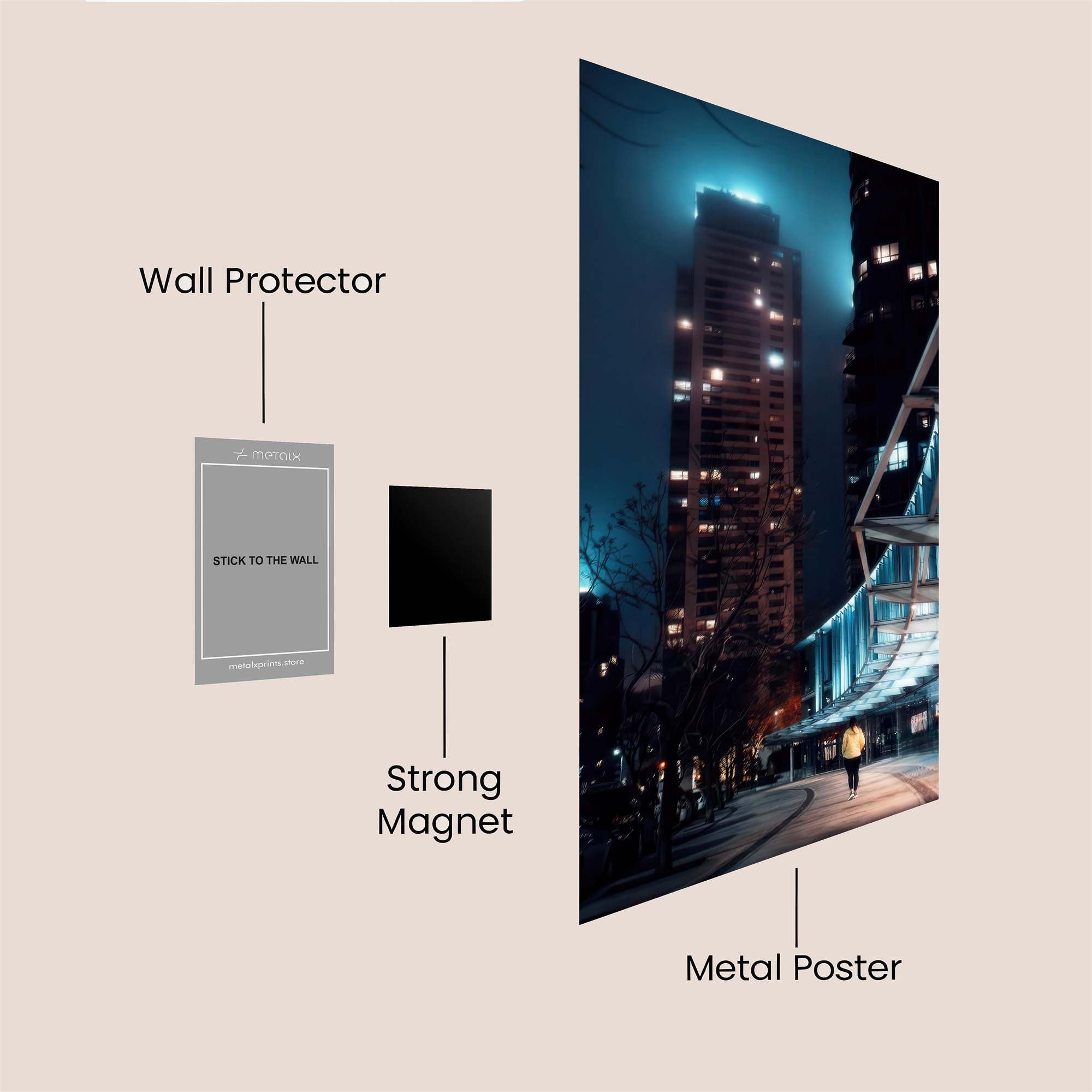 City Glow Safe Wall Magnetic / M