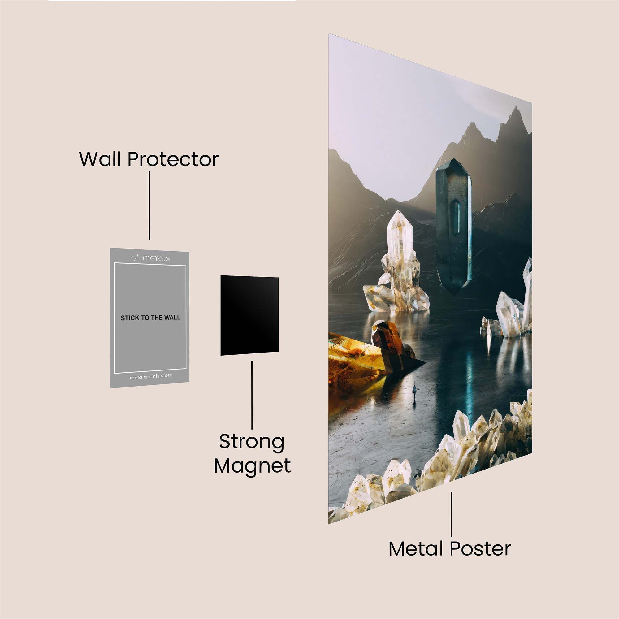 Crystal Serenity Safe Wall Magnetic / M
