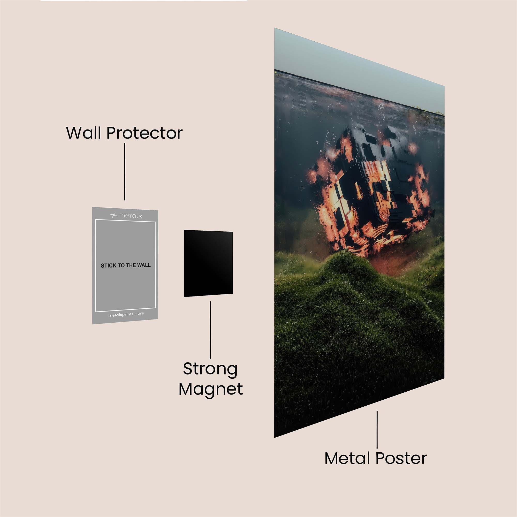 House Ablaze Safe Wall Magnetic / M