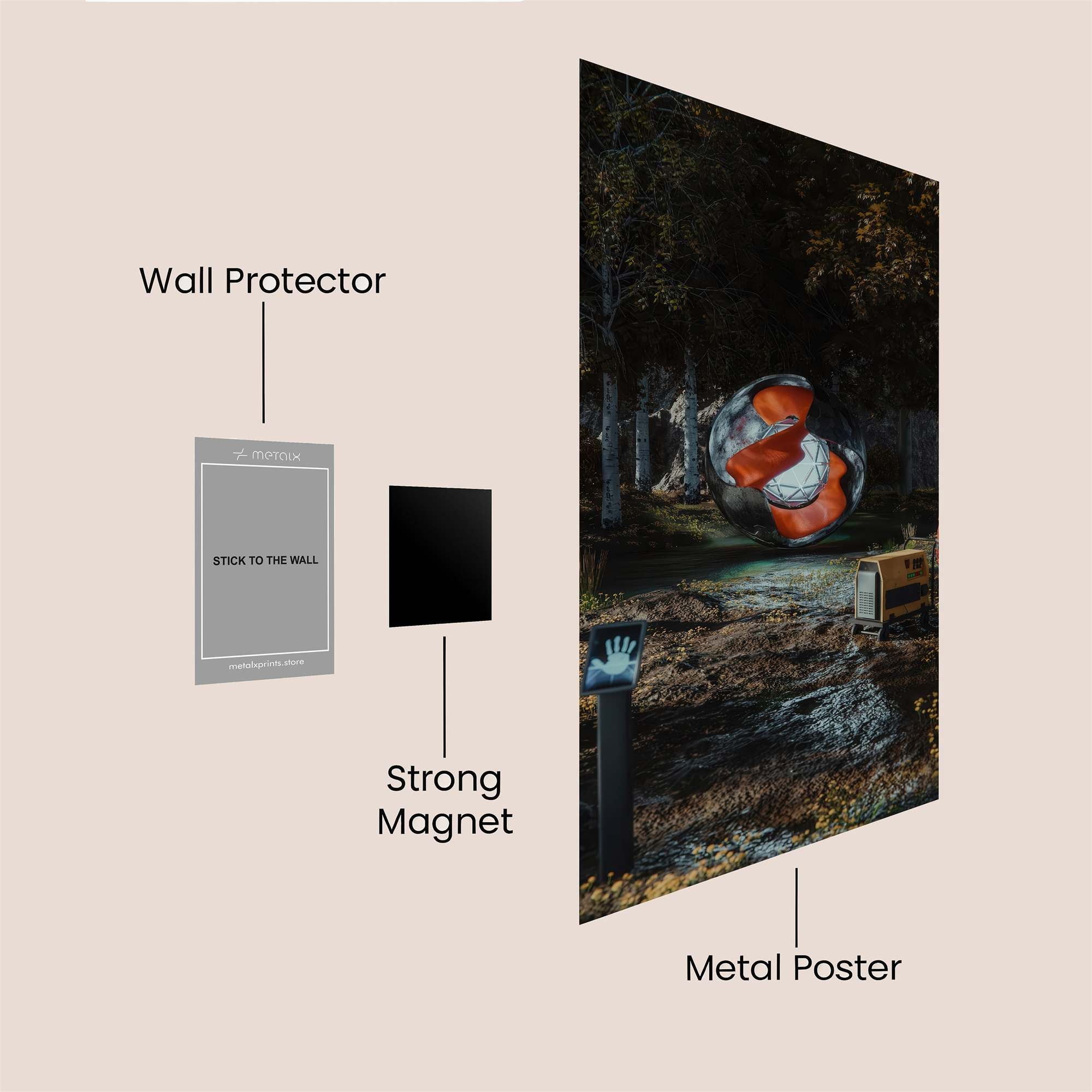 Sphere Mystery Safe Wall Magnetic / M