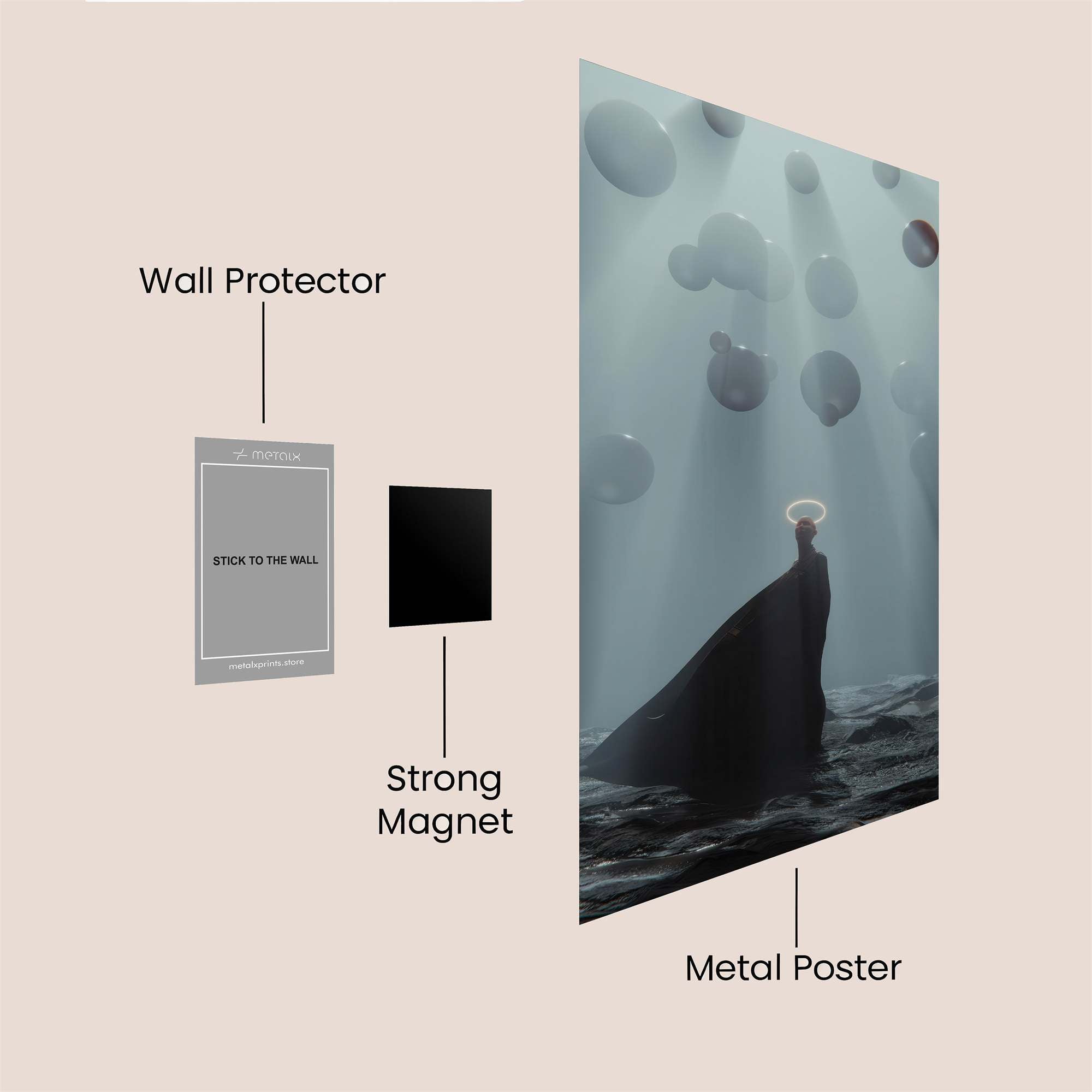 Haloed Serenity Safe Wall Magnetic / M
