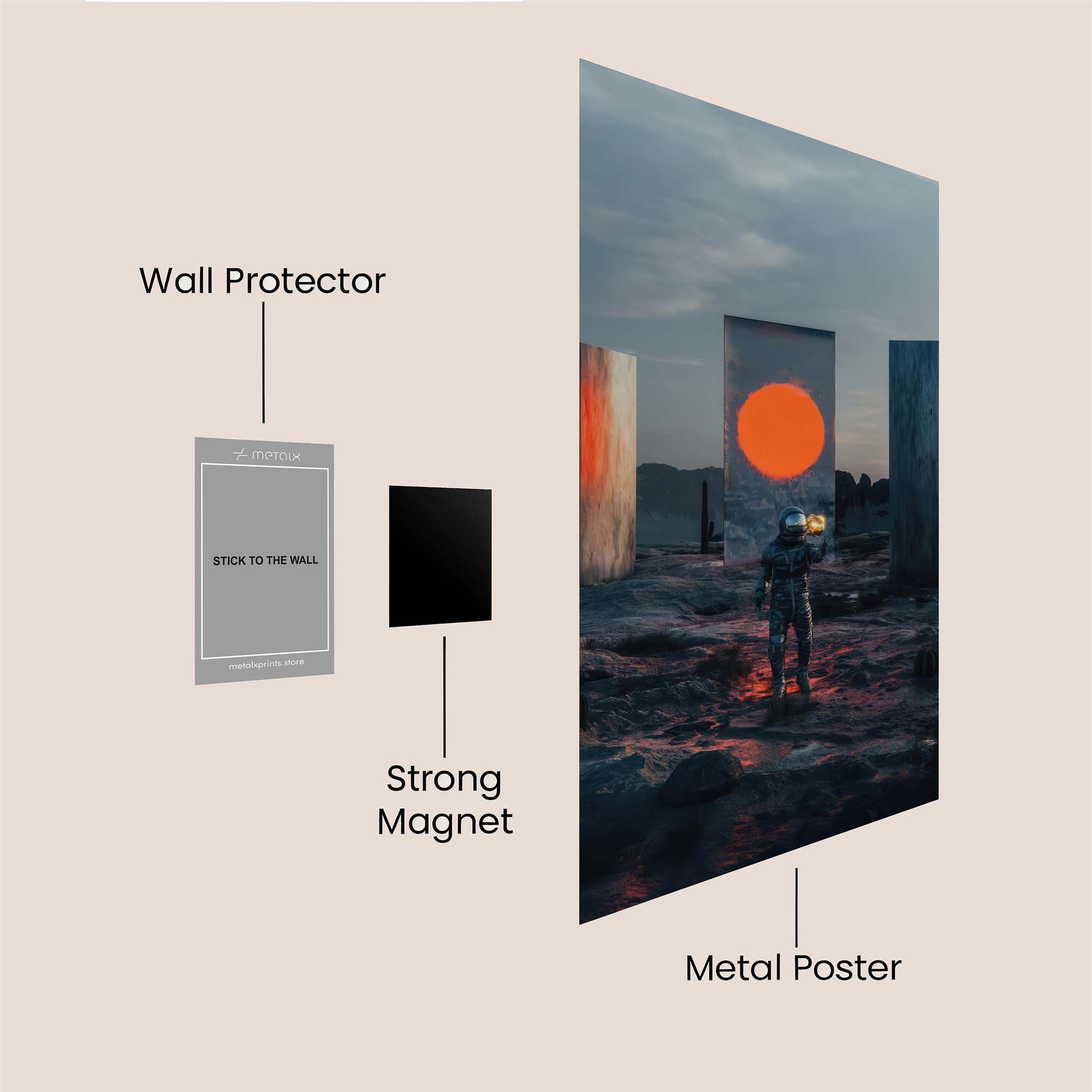 Astronaut Serene Safe Wall Magnetic / M
