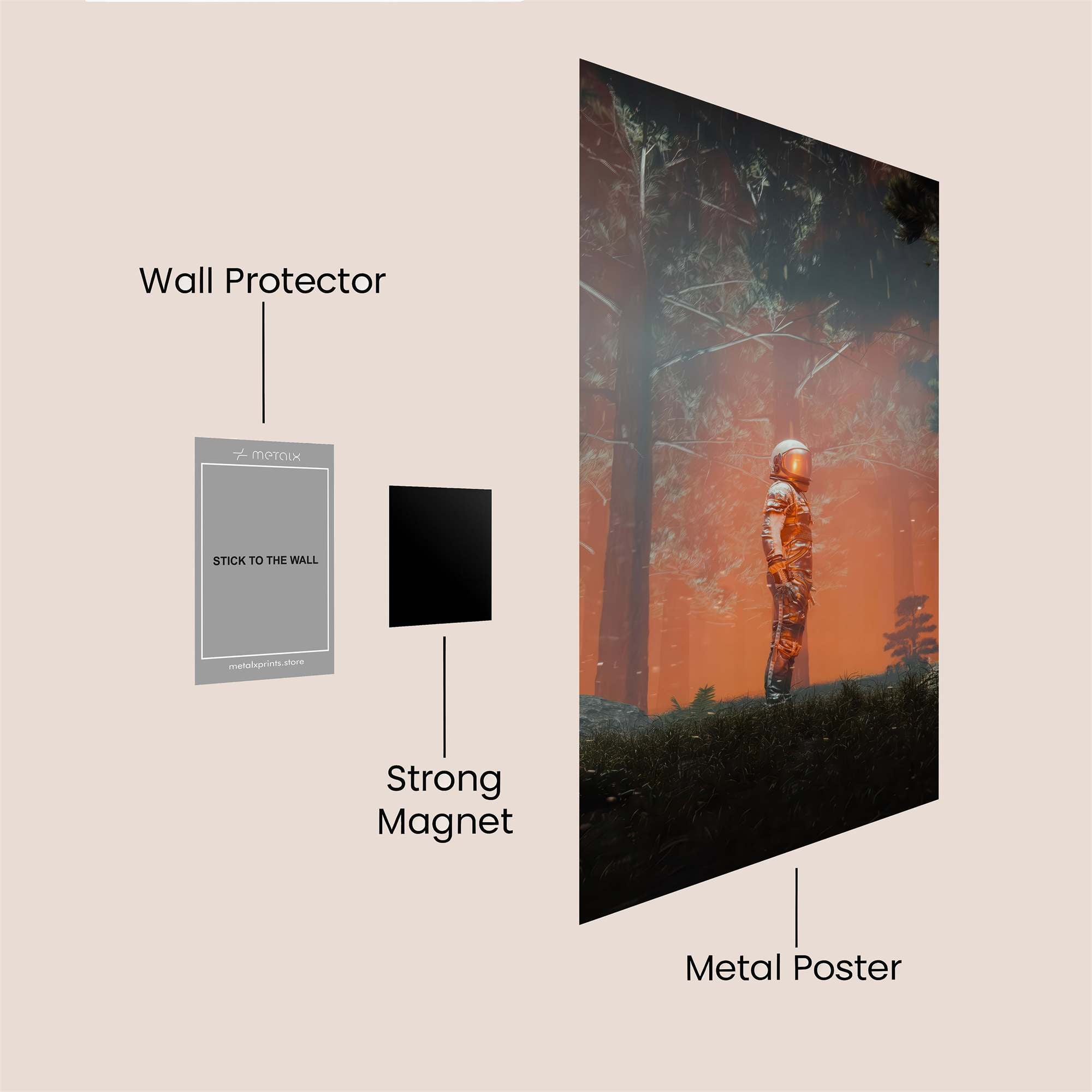 Astronaut Serene Safe Wall Magnetic / M