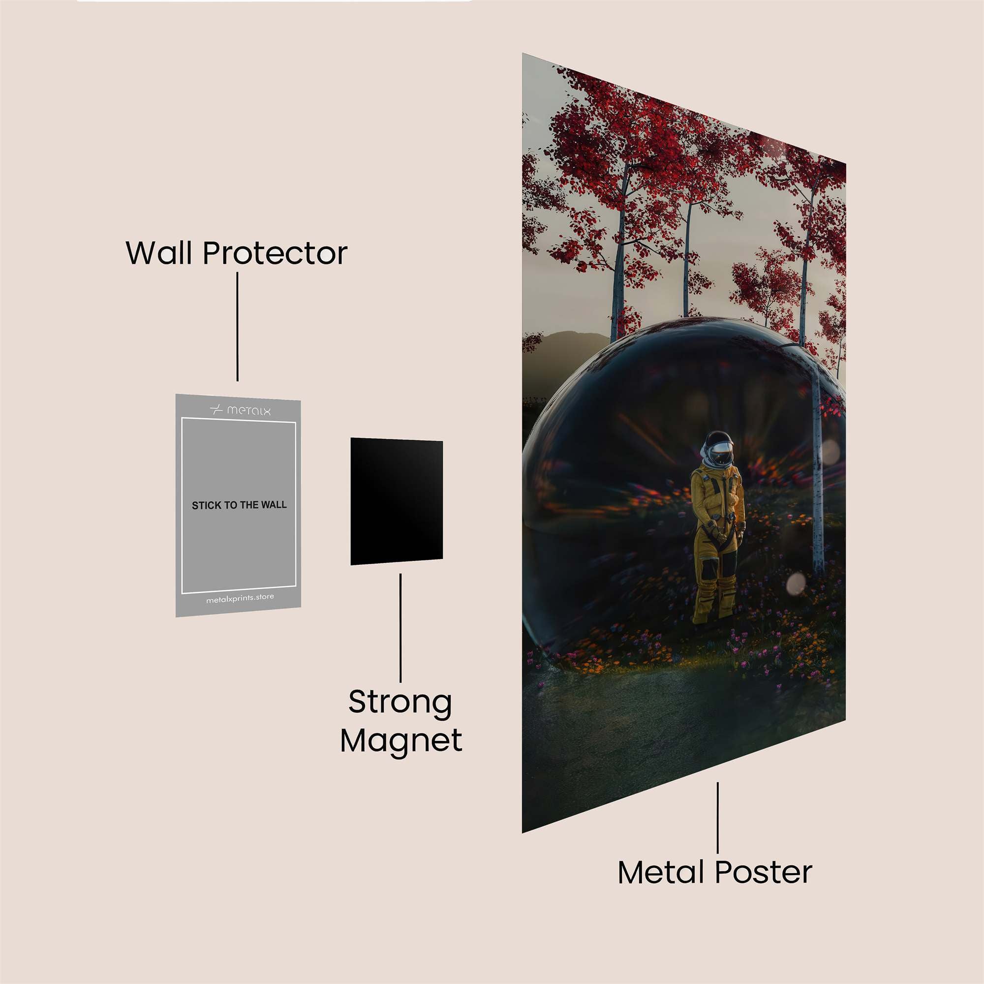 Astronaut Serene Safe Wall Magnetic / M