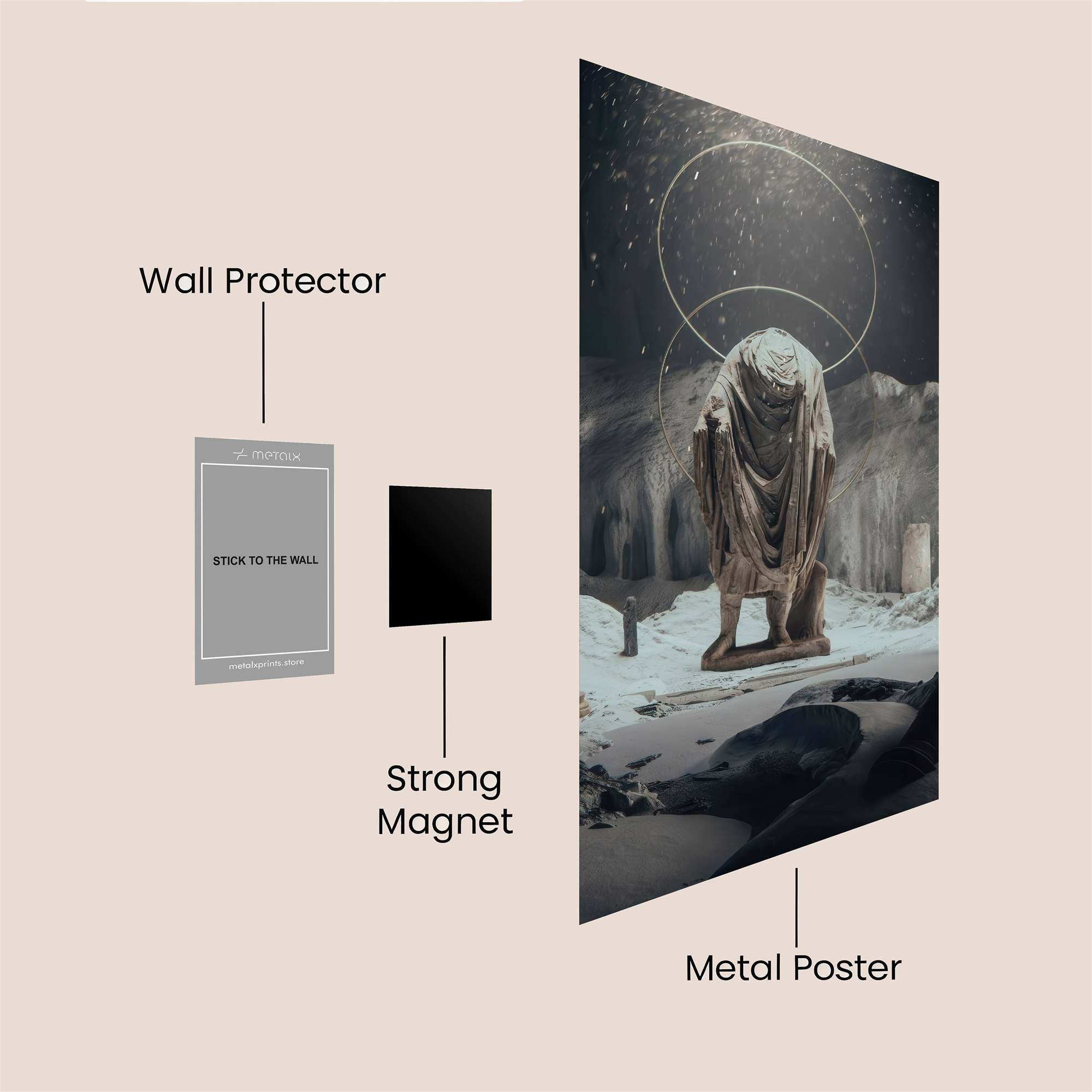 Veiled Serenity Safe Wall Magnetic / M