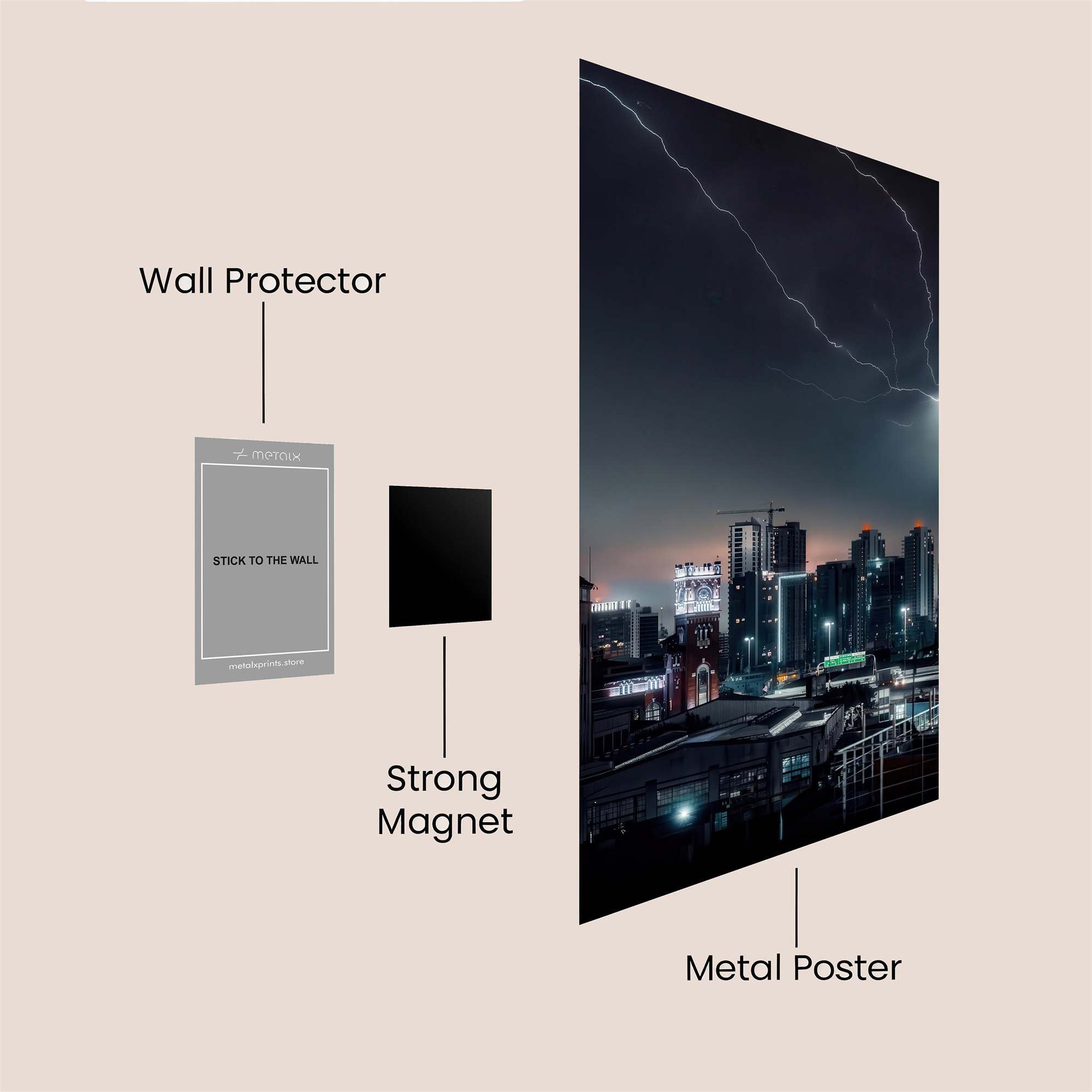 Stormy Night Safe Wall Magnetic / M