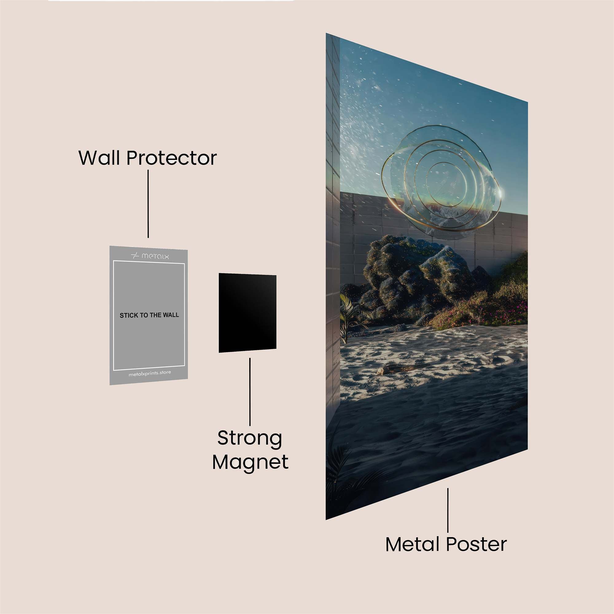 Bubble Serenity Safe Wall Magnetic / M