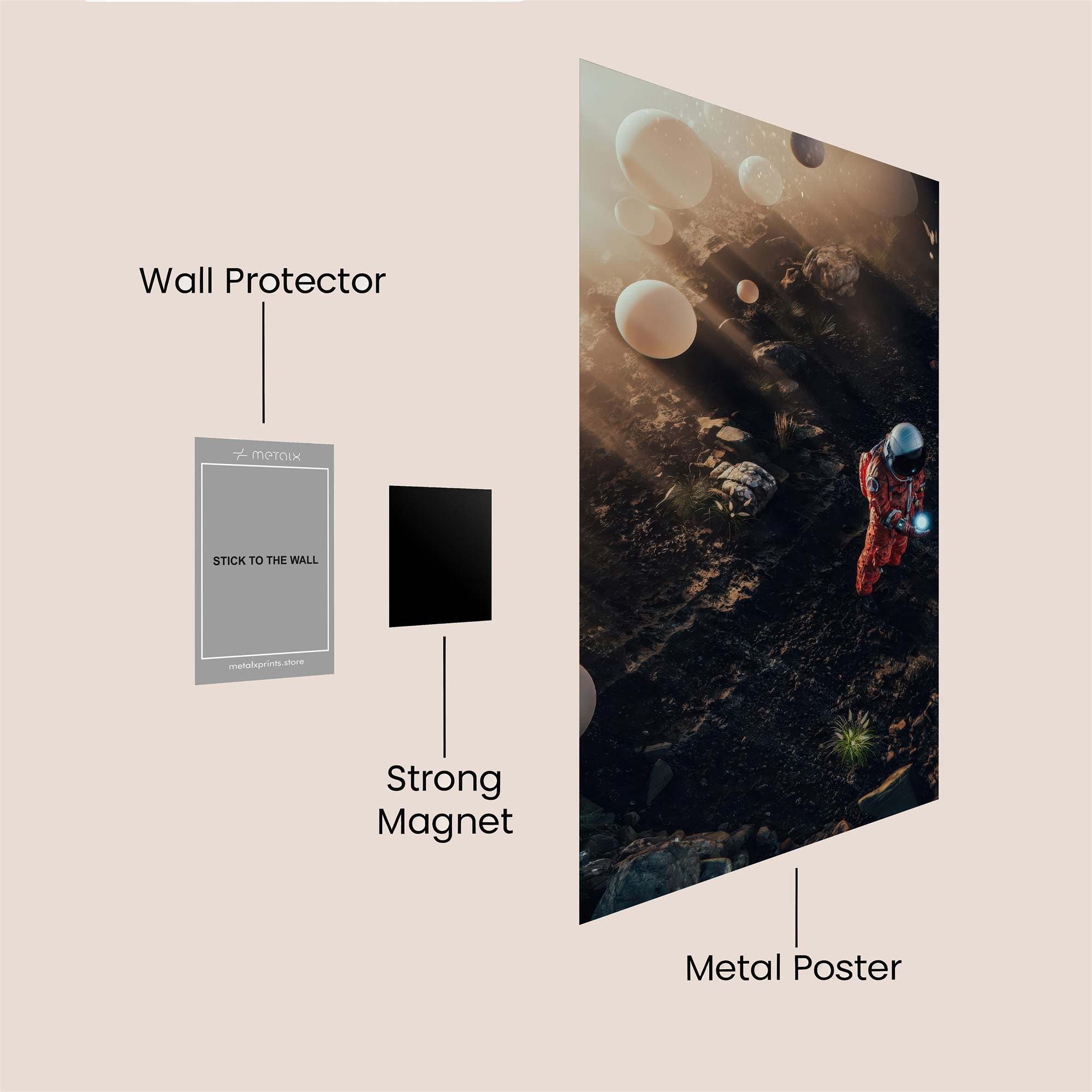 Astronaut Dreamscape Safe Wall Magnetic / M