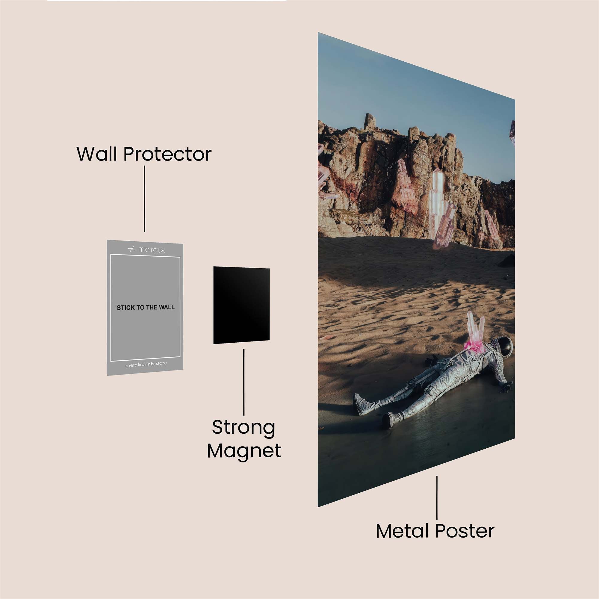 Astronaut Dreamscape Safe Wall Magnetic / M