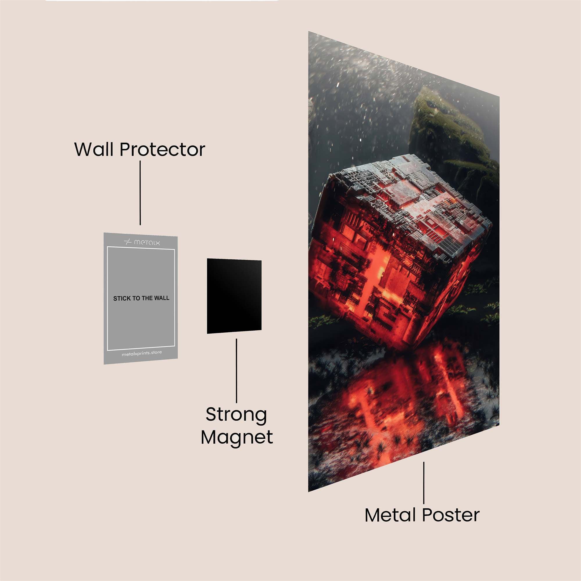 Cube Enigma Safe Wall Magnetic / M