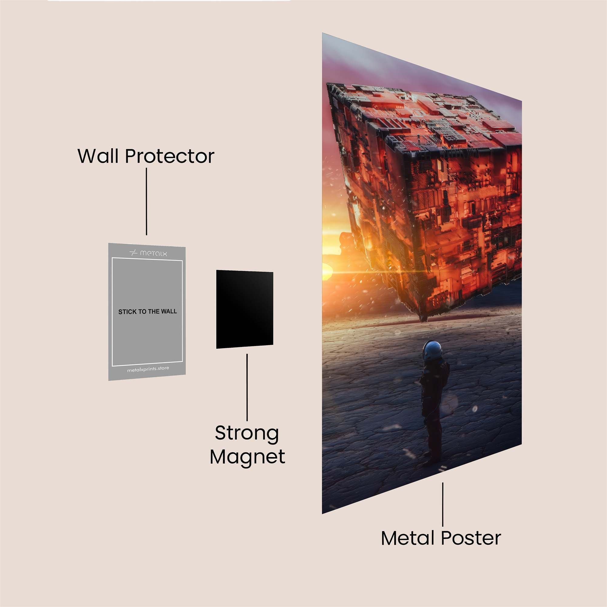 Cube Enigma Safe Wall Magnetic / M