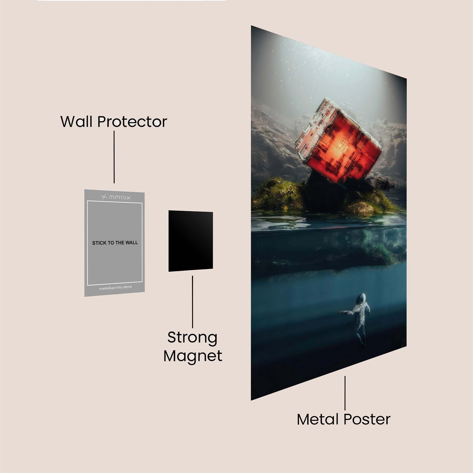 Cube Enigma Safe Wall Magnetic / M