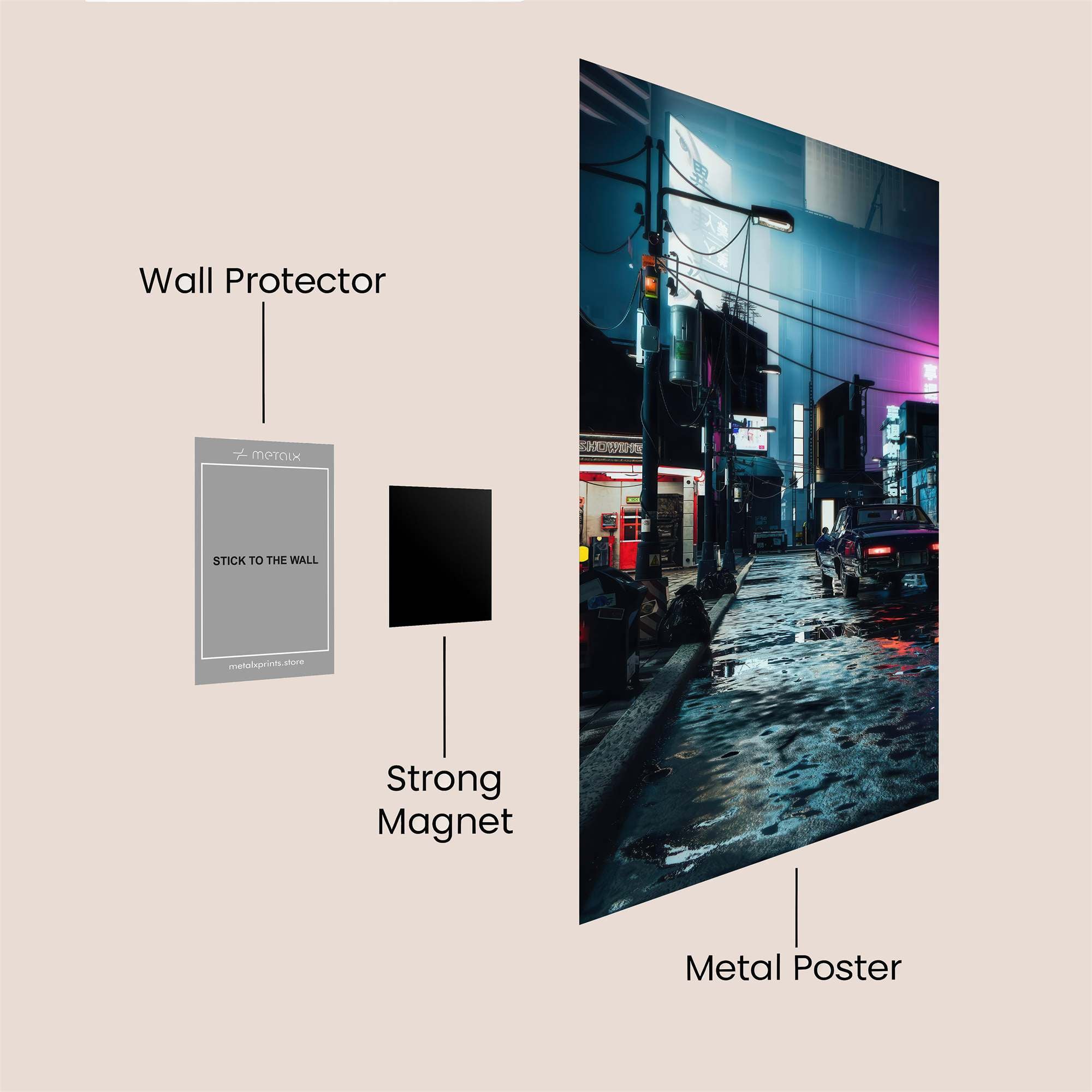 Neon Noir Safe Wall Magnetic / M