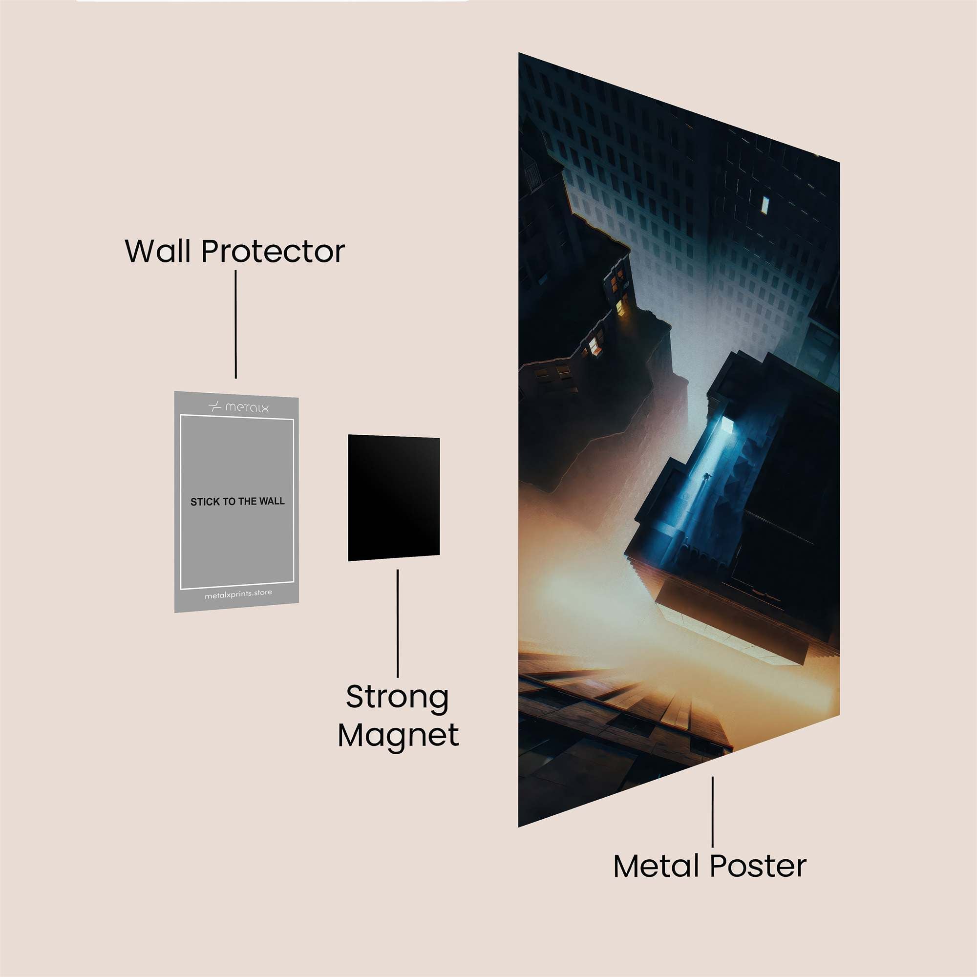 Cityscape Mystery Safe Wall Magnetic / M