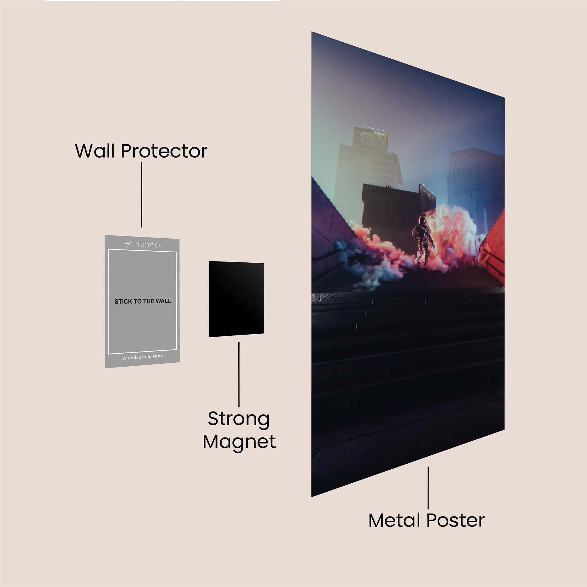 Neon Descent Safe Wall Magnetic / M