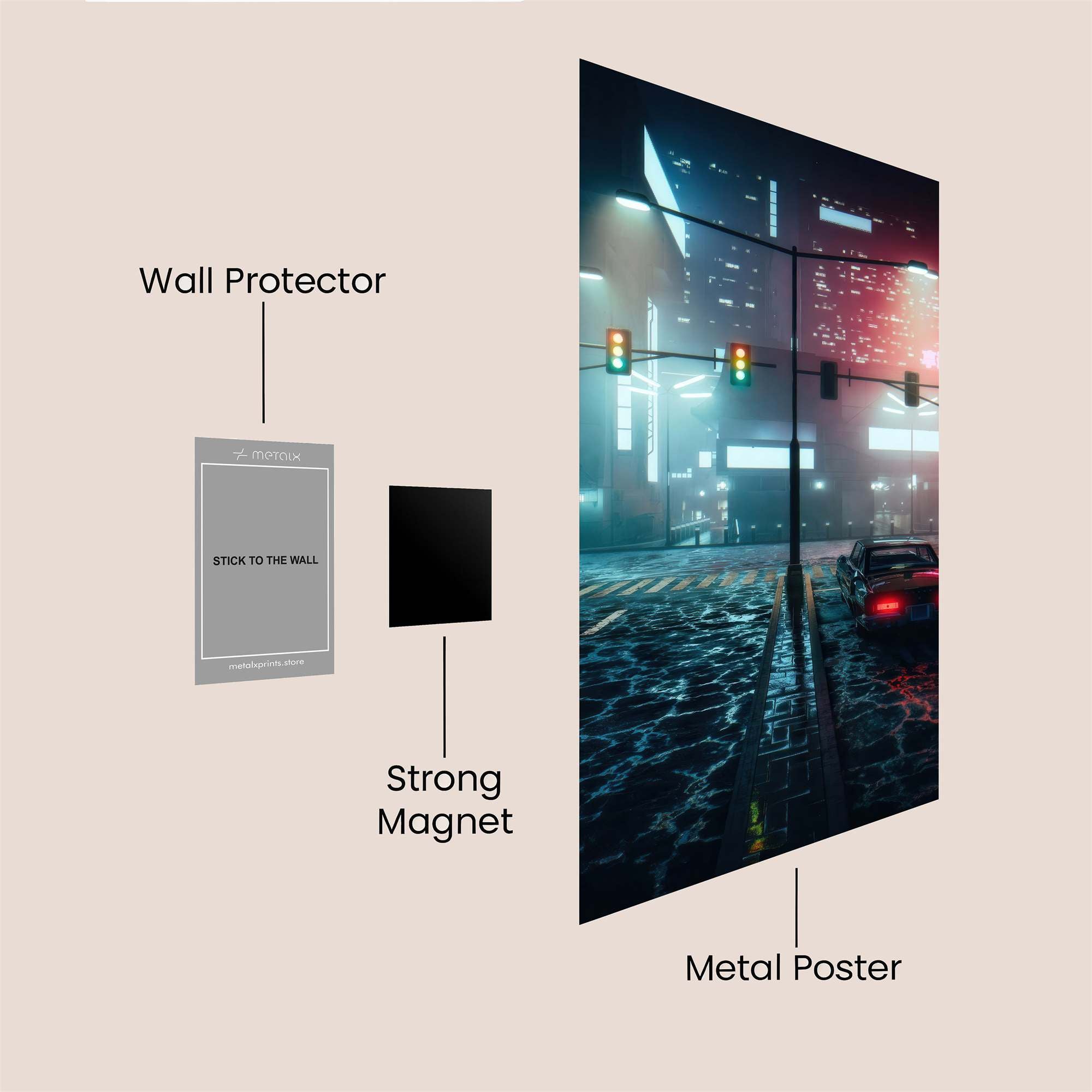 Neon Serenity Safe Wall Magnetic / M