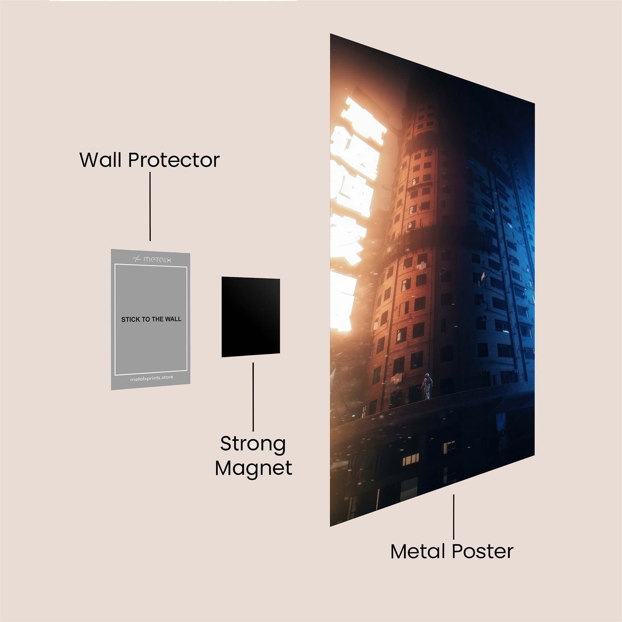 Neon Serenity Safe Wall Magnetic / M