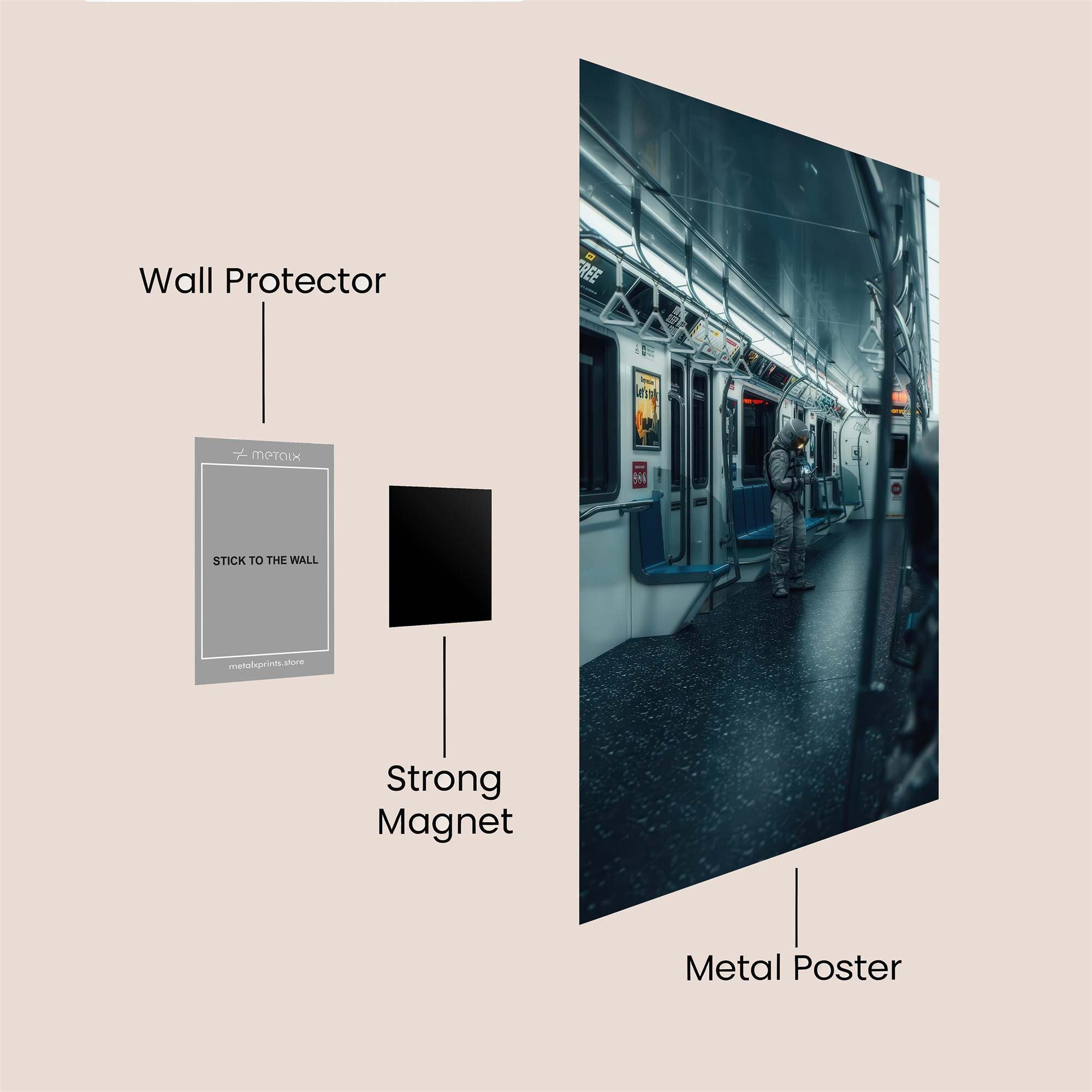 Subway Solitude Safe Wall Magnetic / M