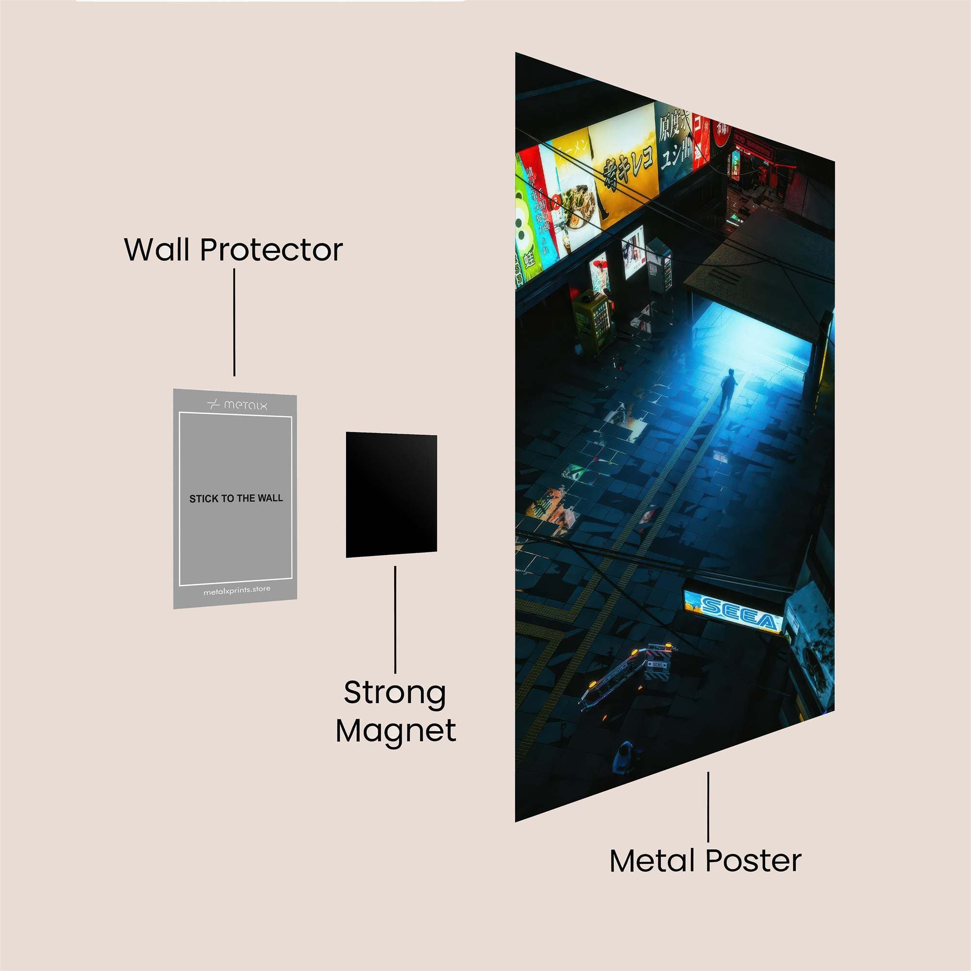 Neon Solitude Safe Wall Magnetic / M