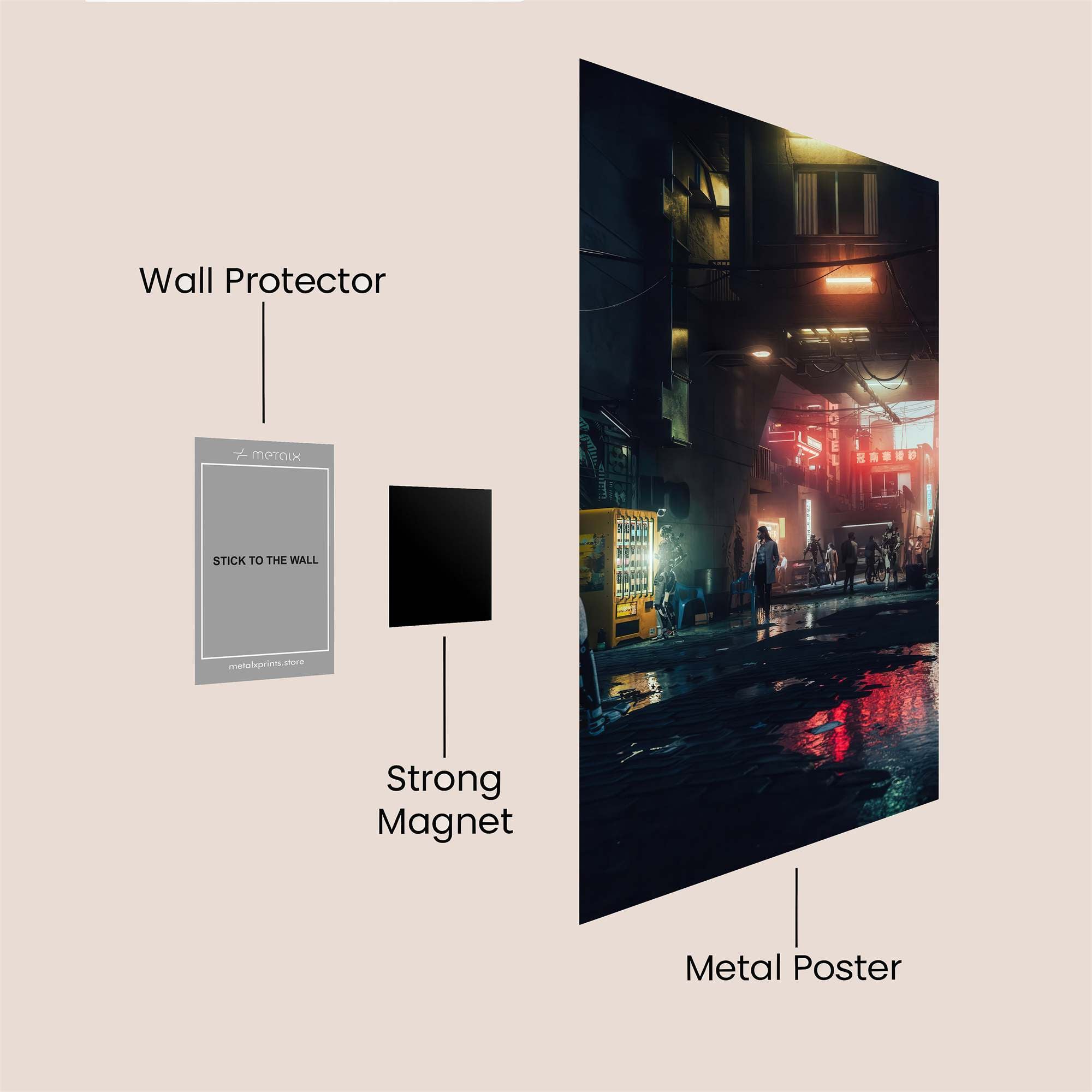 Cyberpunk Glow Safe Wall Magnetic / M