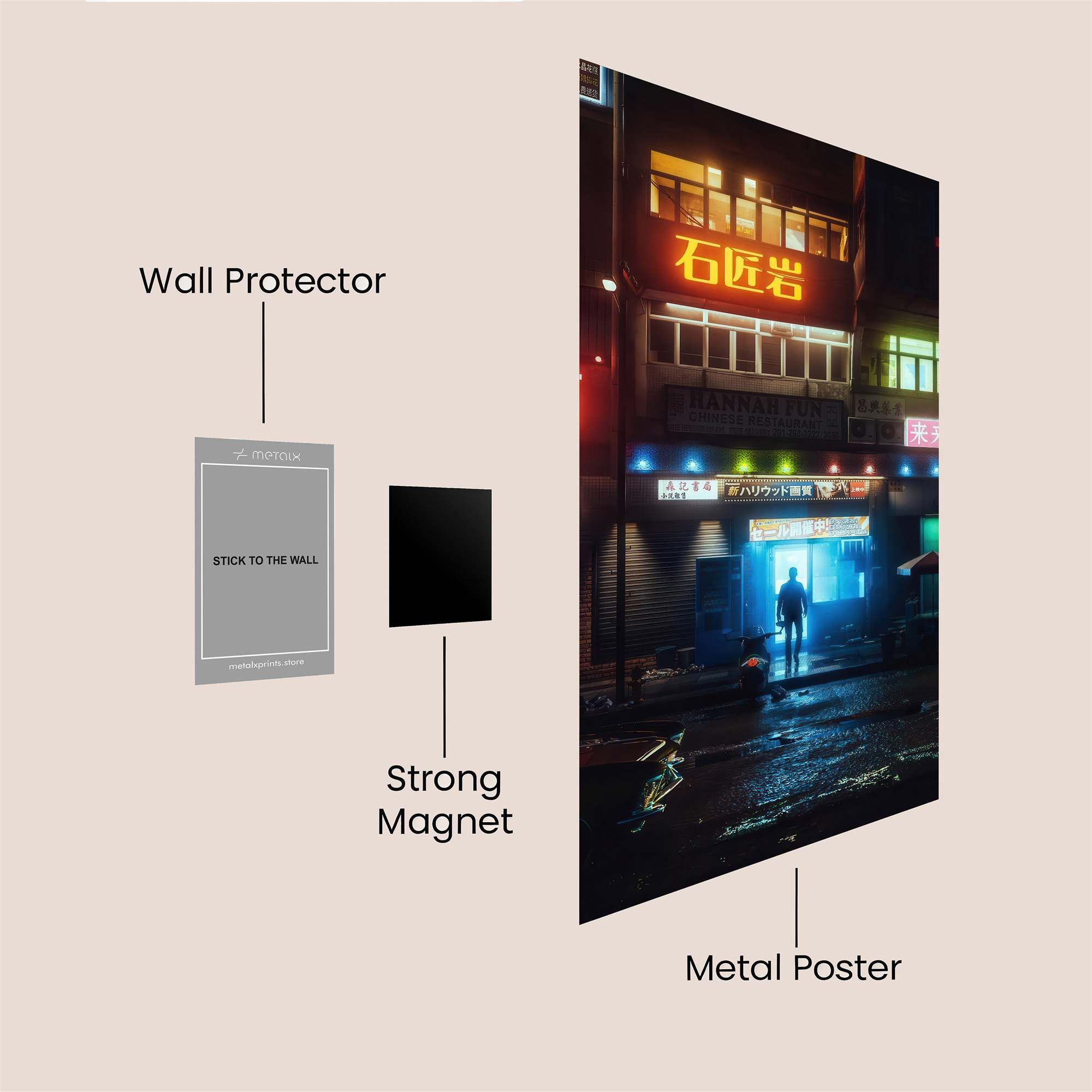 Neon Solitude Safe Wall Magnetic / M