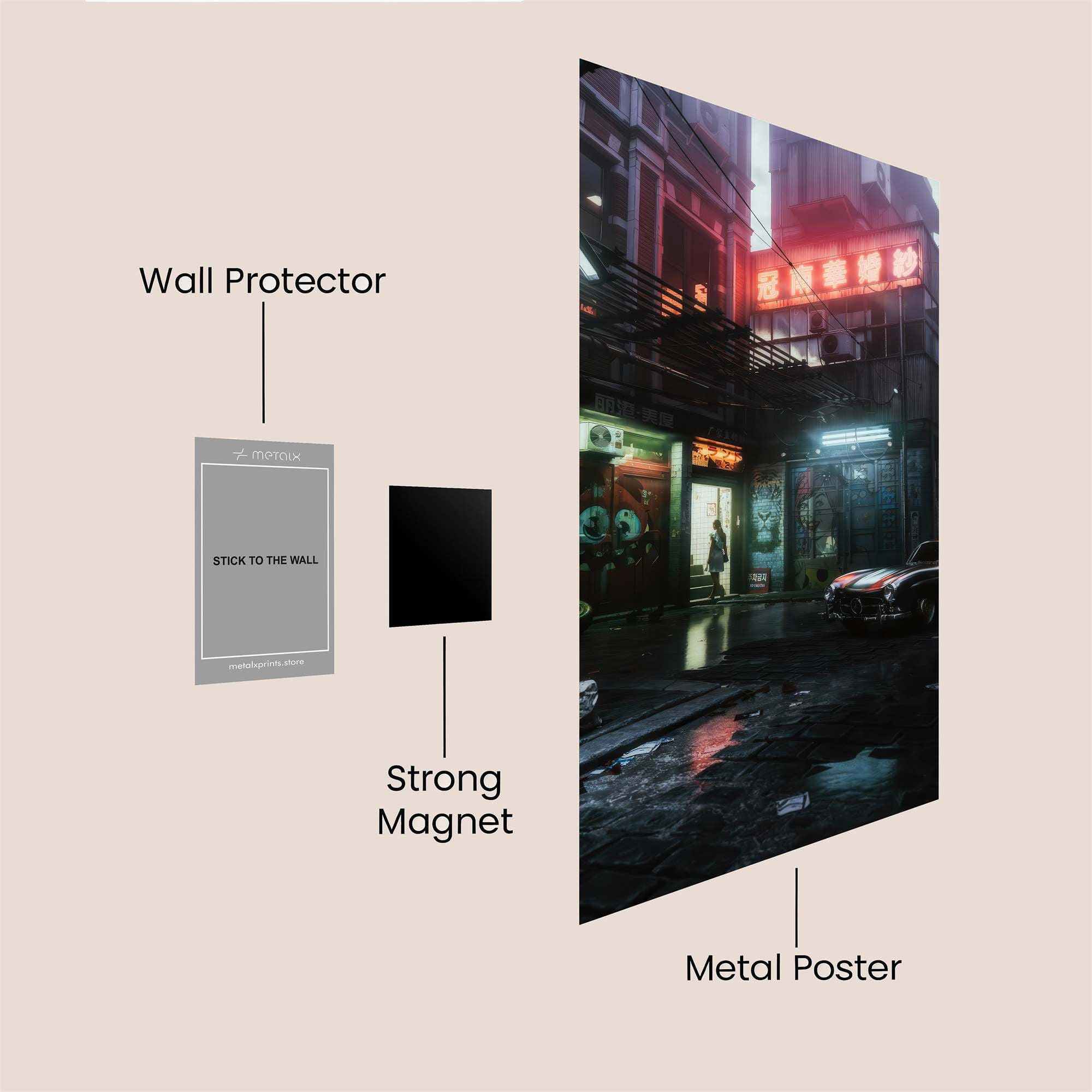 Neon Noir Safe Wall Magnetic / M